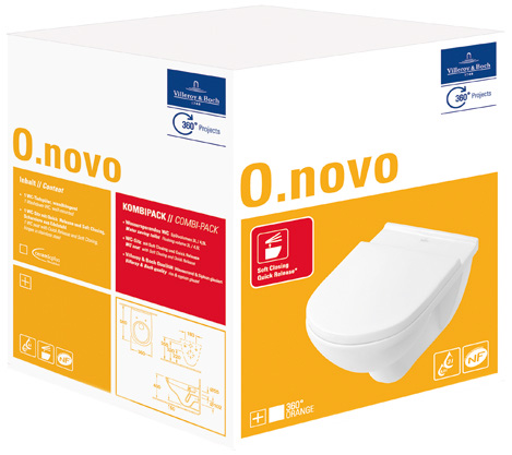 V&B O.Novo combi-pack Standaard softclose 5660H101 Wit Alpin