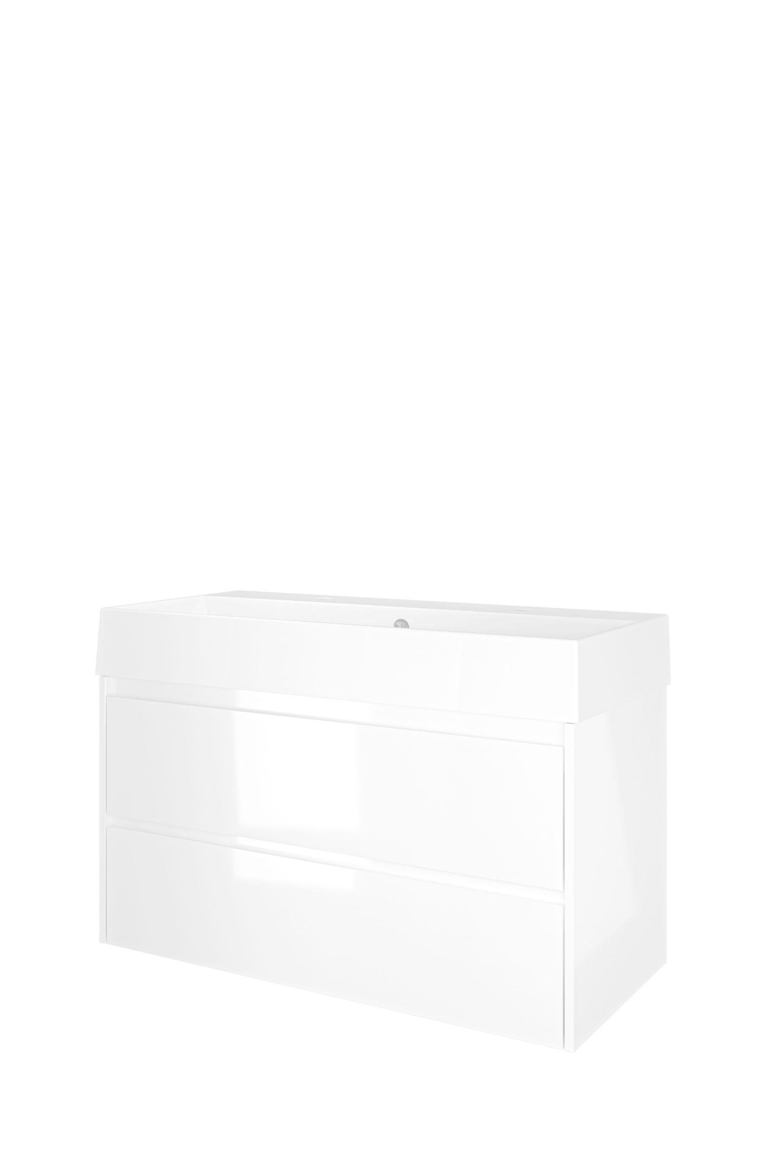 Proline set porselein Loft wast. met 2 krgt. en onderk. sym. ZGWB1002GW Glans wit/Glans wit H620xB1000xD460