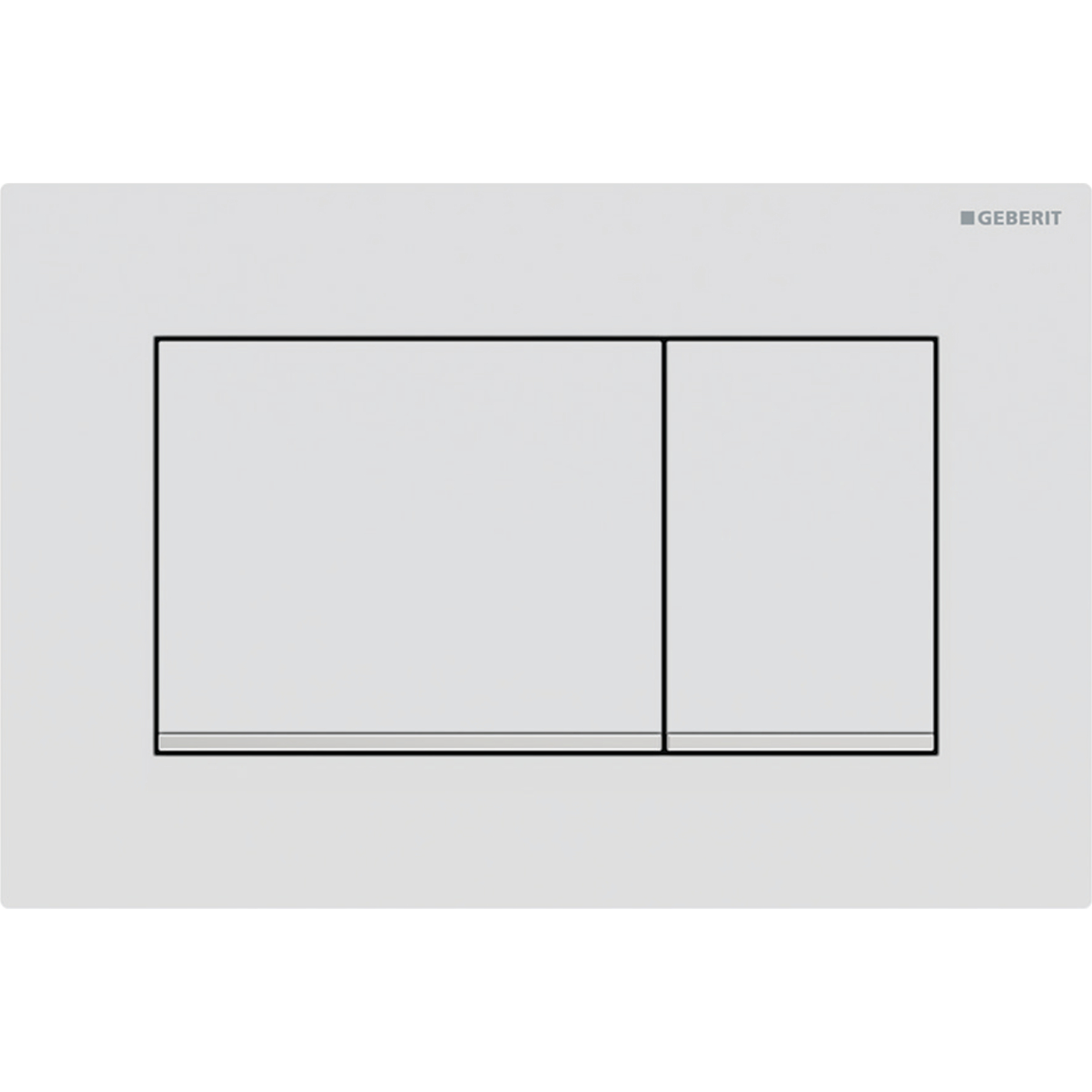 Geberit Sigma20 bedieningsplaat 2- toets square matwit easy-to-clean 115.883.JT.1