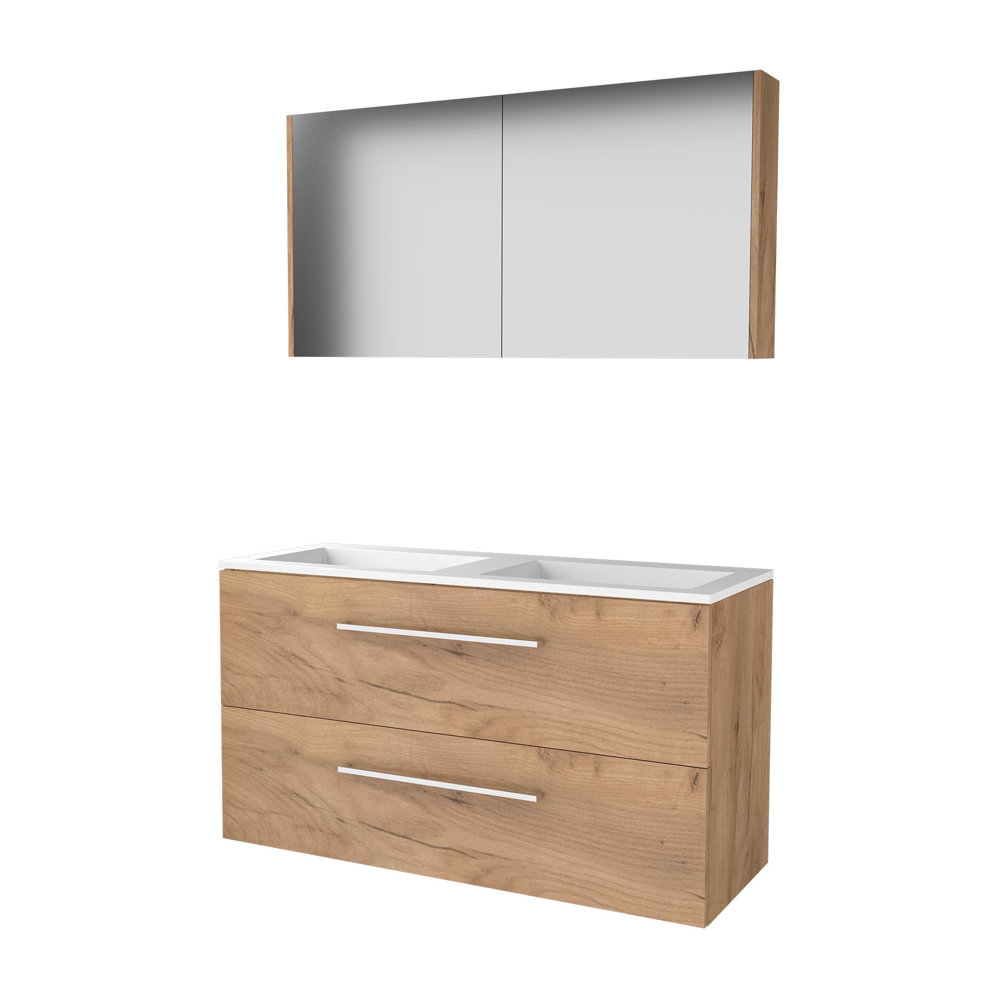 Basic Comfort 46 set 120x46cm met gr. 2 la Acryl wast. 0 krgt. incl. kast C46GR1202A0WO Whisky Oak