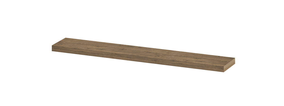 INK wandplank in dekor dikte 35mm voorzijde afgekant tbv nis 1258710 Naturel eiken H35xB1200xD200