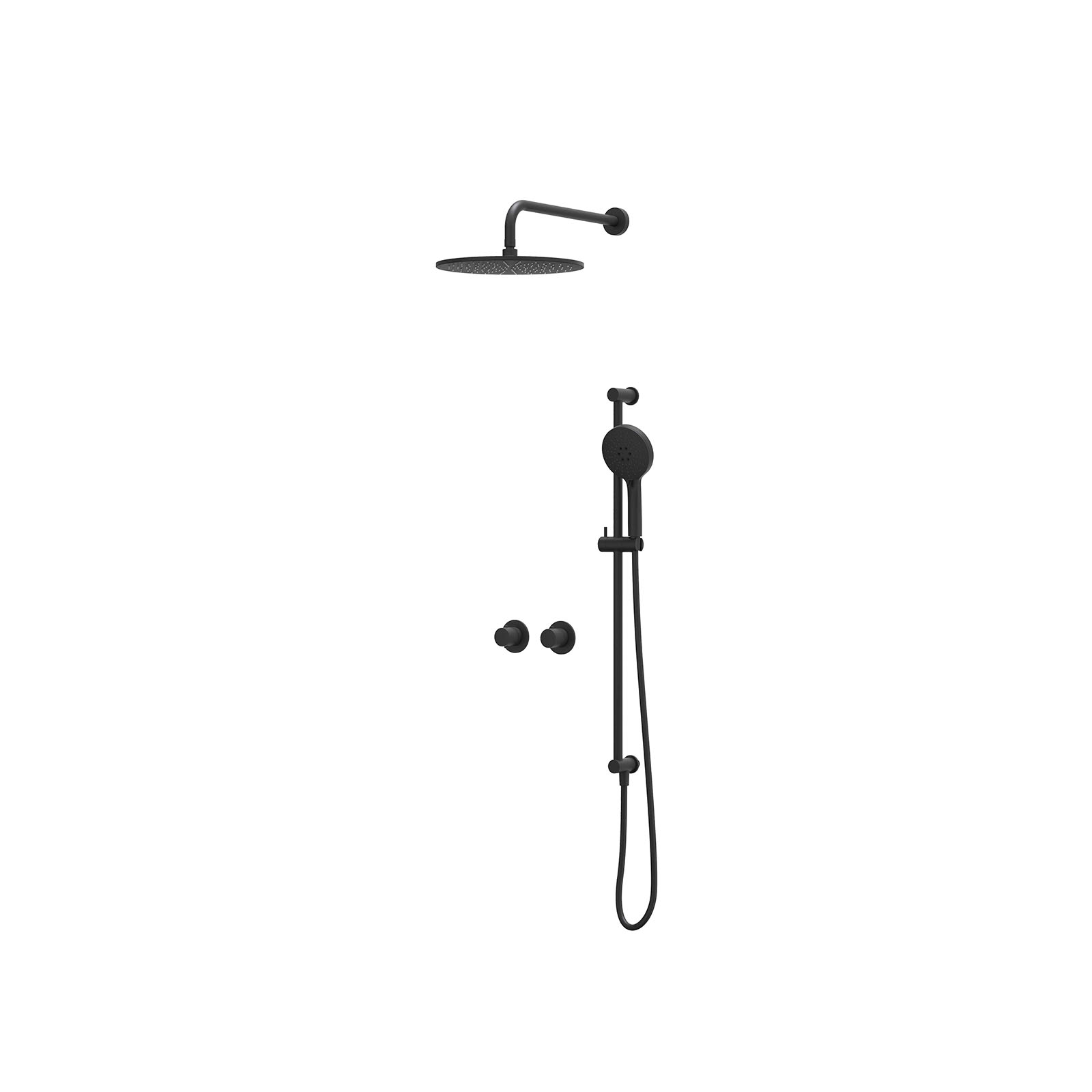 IVY Bond Inbouwset 2-weg  40cm w-arm 30cm me glijst.  en 3-st handd CSB3MZBFAB Mat zwart PED
