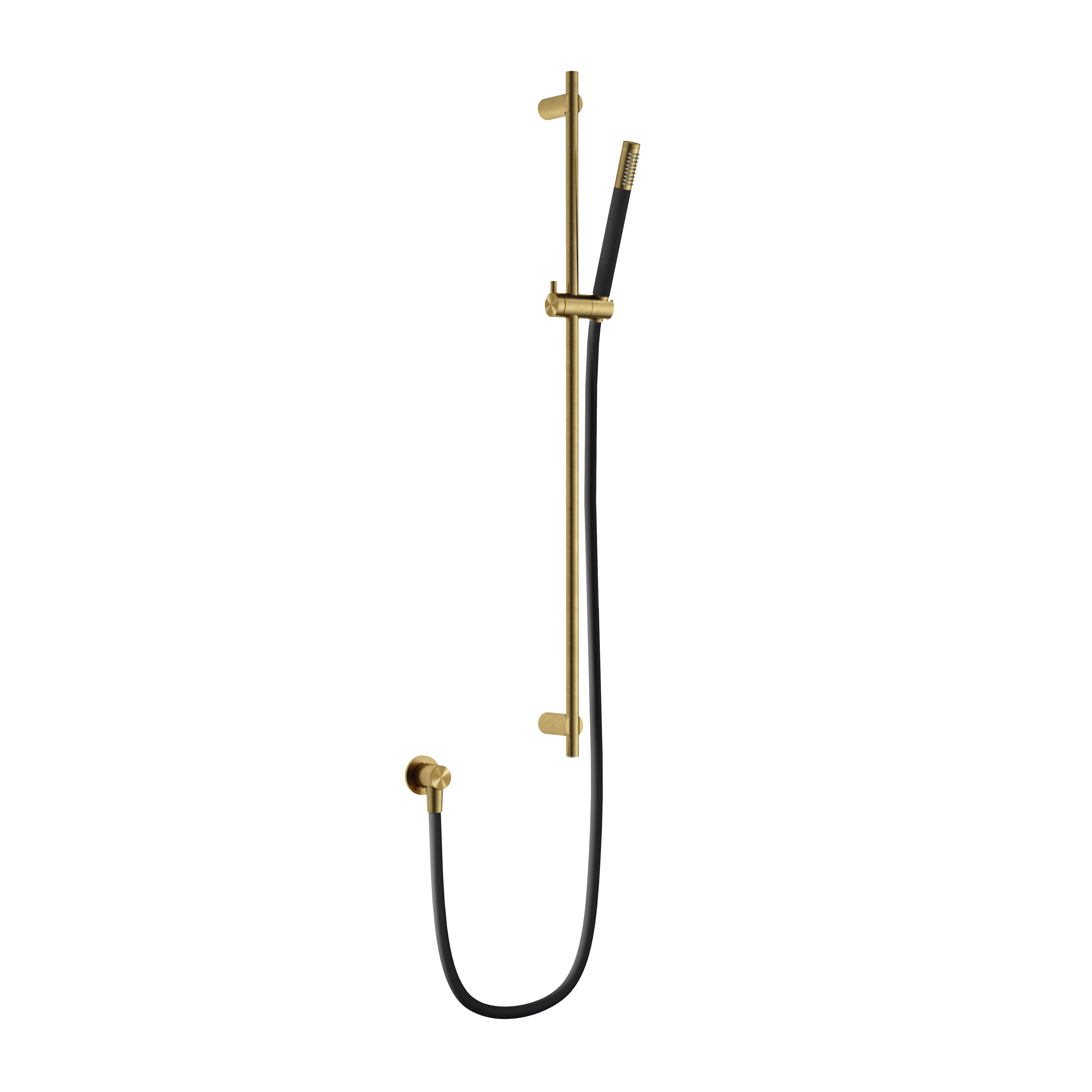 Hotbath Archie glijst. 90 cm met wanduitlaat doucheslang en handd. AR318BBP Geborsteld Messing PVD