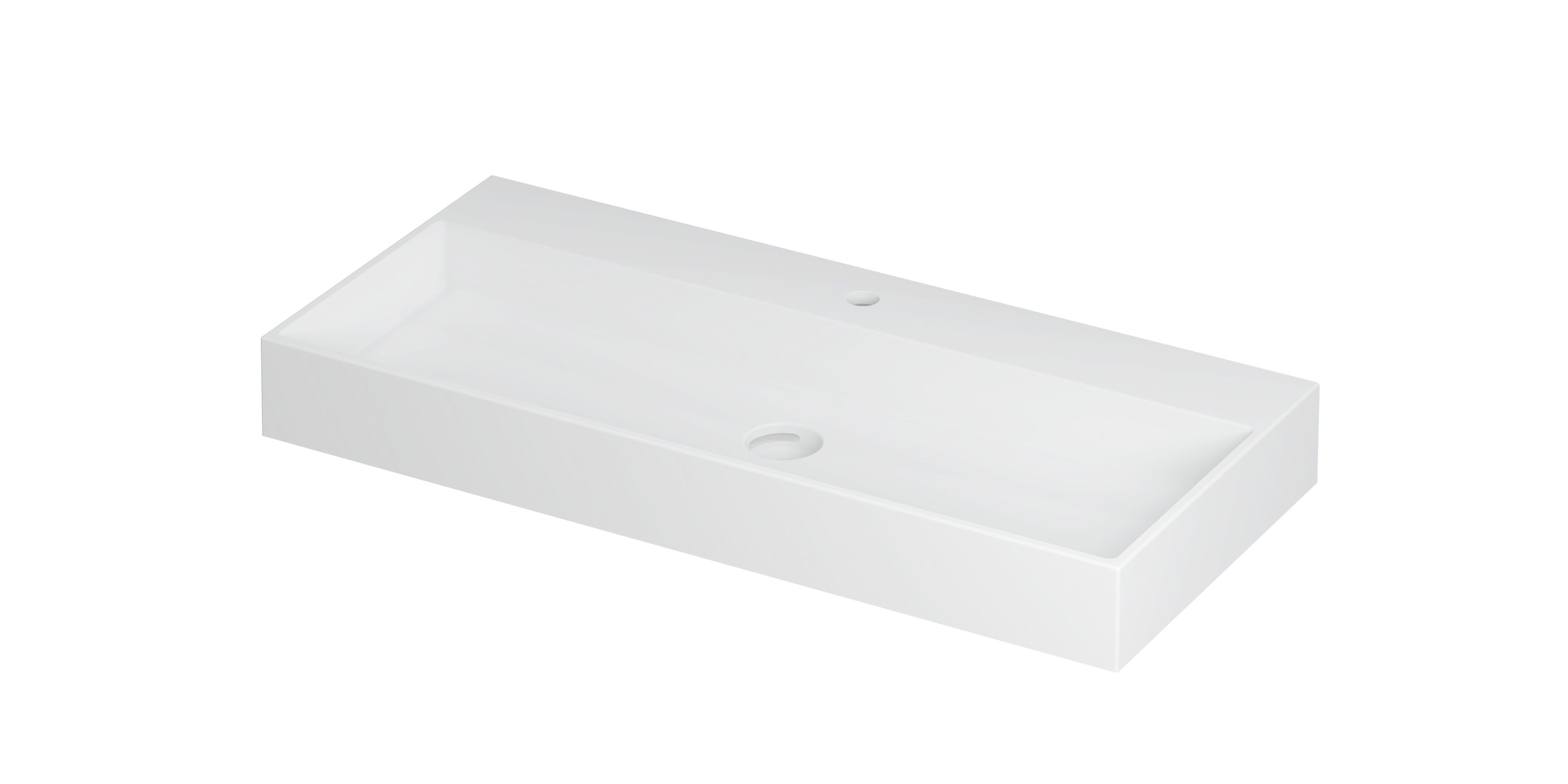 INK United wast. porselein m. 1 krgt. incl. click plug en verb. overl. 0206072 Mat wit