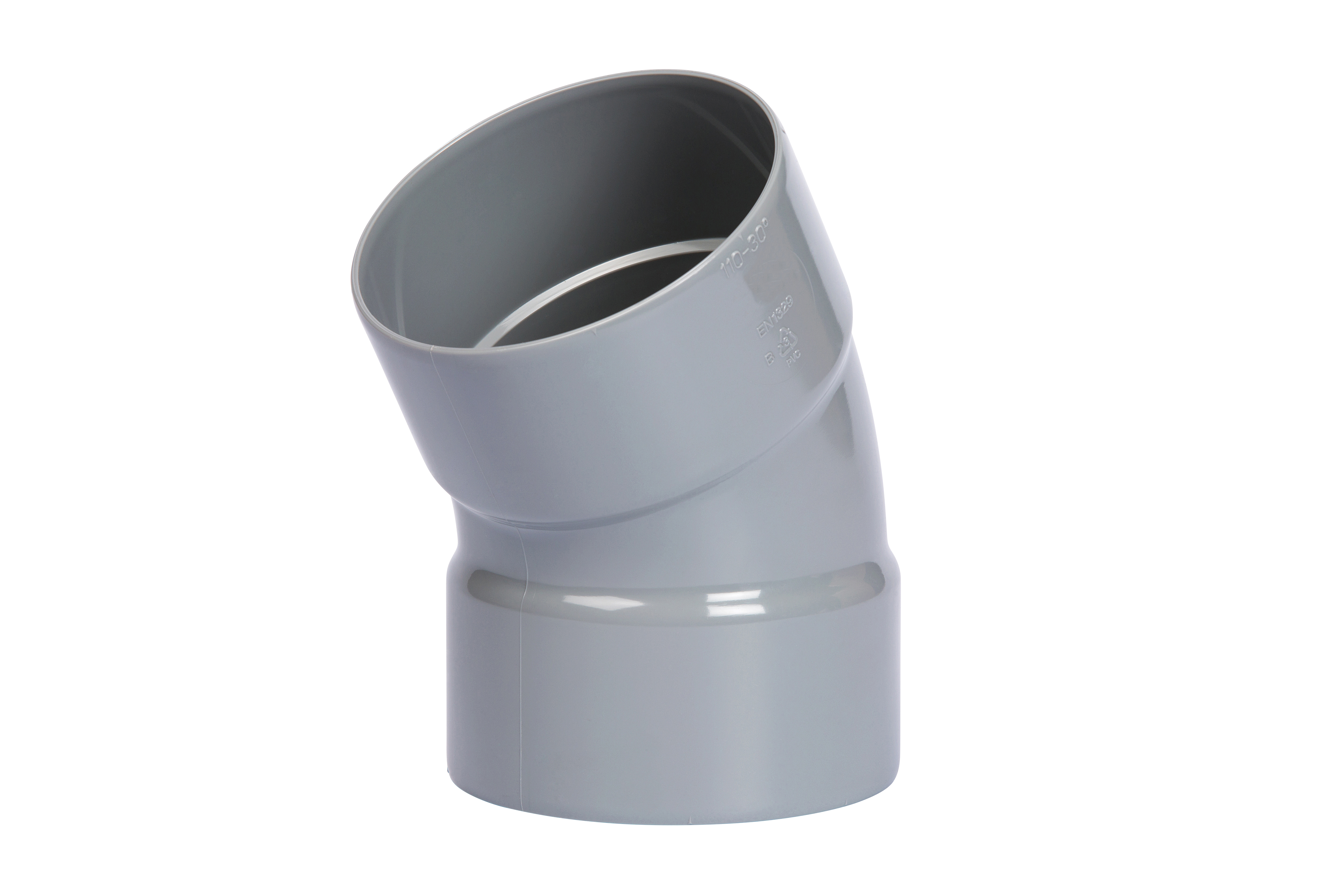 PVC lijm Bocht 125 30 graden mof/mof 1195000403