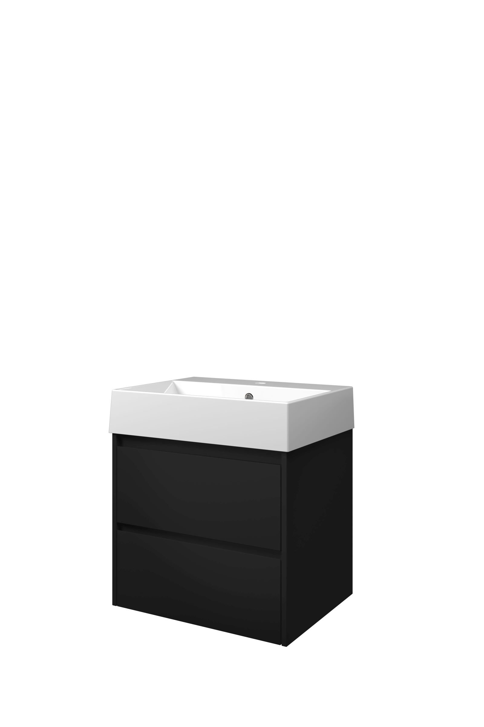 Proline set porselein Loft wast. met 1 krgt. en onderk. sym. ZGWB601MZ Mat zwart/Glans wit H620xB600xD460