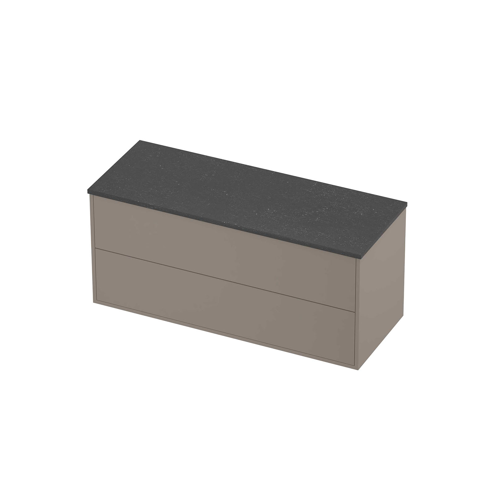 Proline Set Top afdekplaat hardsteen en onderk. tbv gr. 2 la sym. in kader DBSF120CB Blue stone/Clay beige 120x46x54