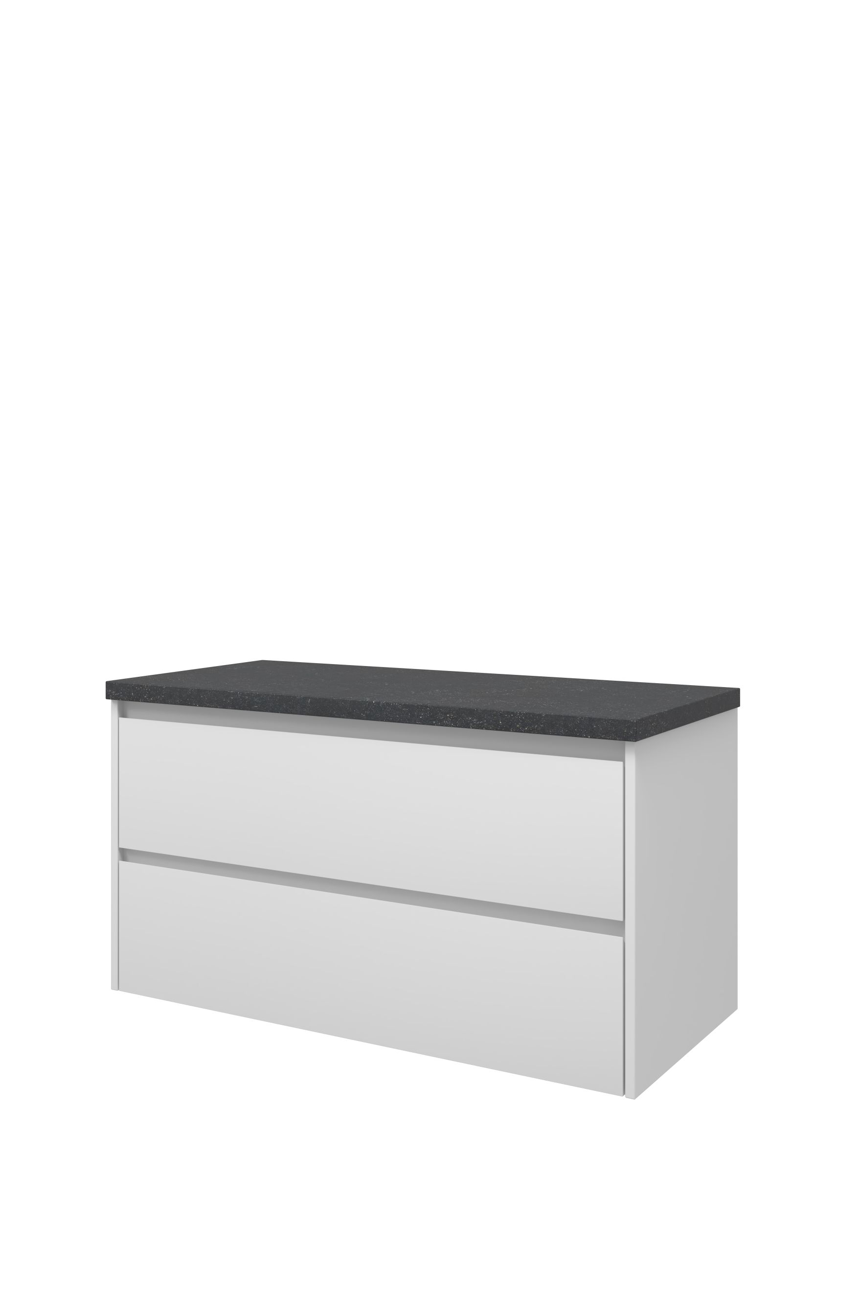 Proline Top afdekplaat hardsteen onderk. symm. DBSB100MW H540xB1000xD460 Mat wit / Blue stone