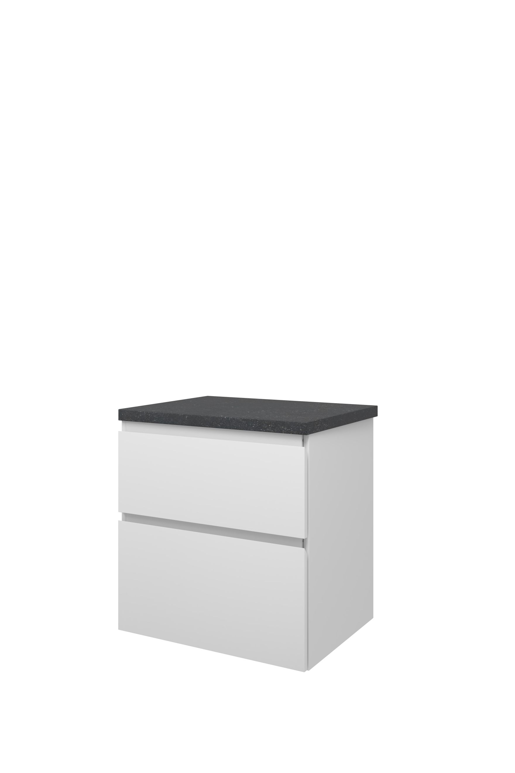 Proline Top afdekplaat hardsteen onderk. a-symm. DBSC60MW H620xB600xD460 Mat wit / Blue stone