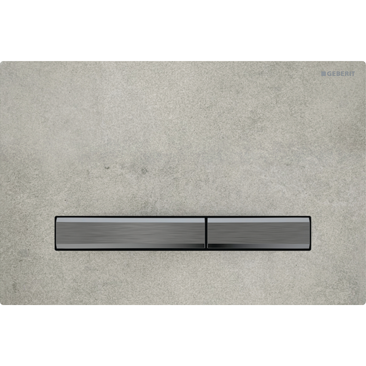 Geberit Sigma50 bedieningsplaat 2- toets square zwartchroom - betonlook 115.671.JV.2