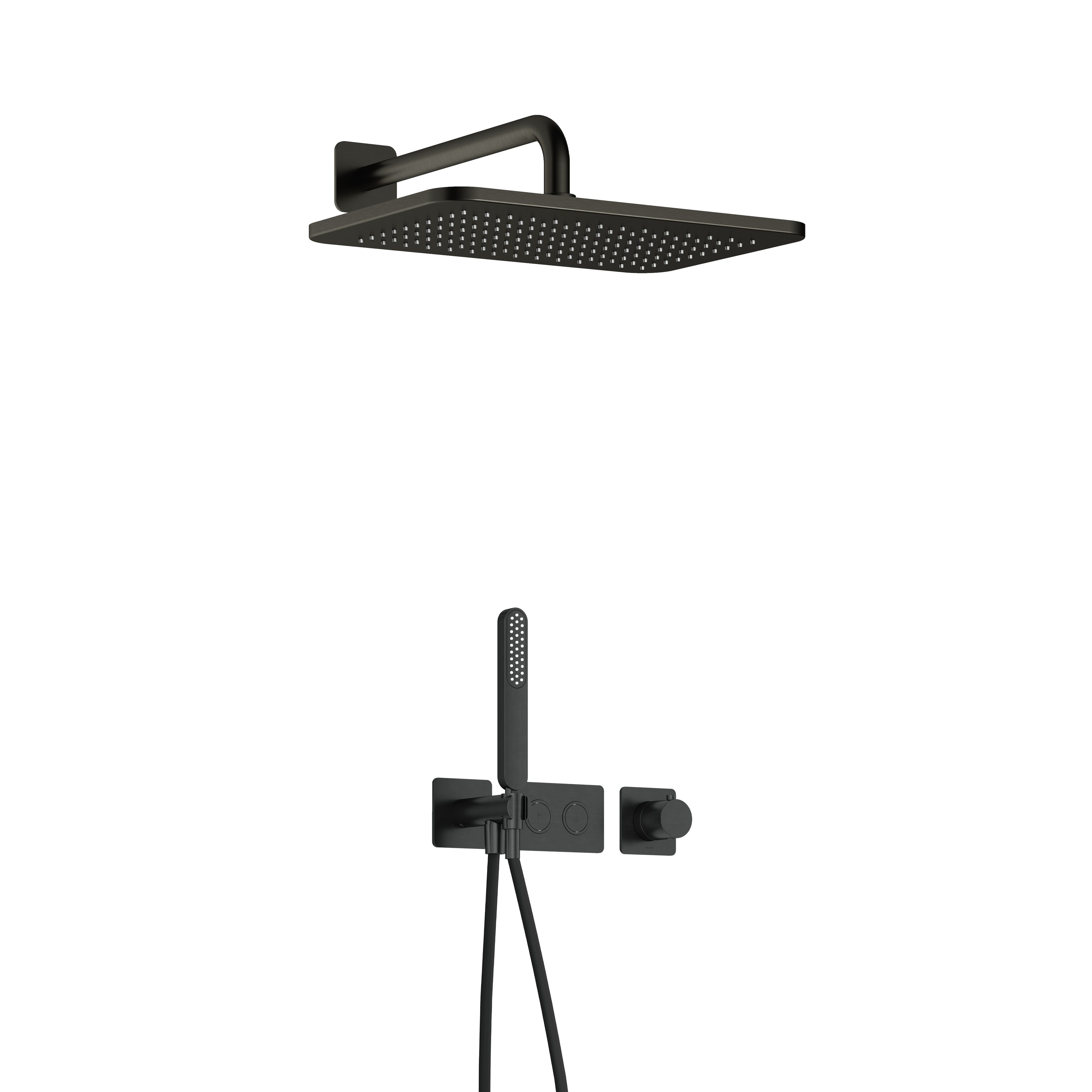 Hotbath Gal inbouwset m. 2 pushbuttons m. GL106 IBS41BGP5 Geborsteld Gunmetal PVD