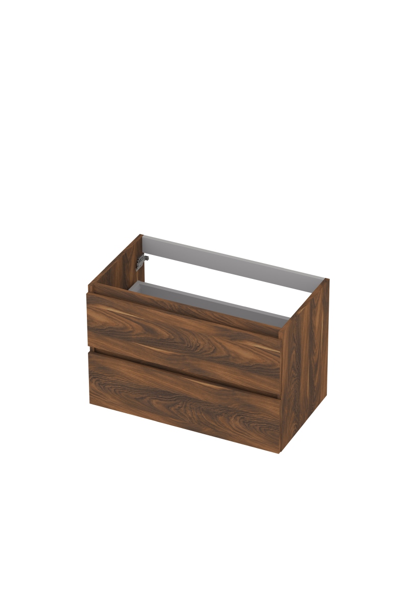 INK onderk. 2 laden greepl. met houten keerlijst 1257017 Noten H520xB800xD400