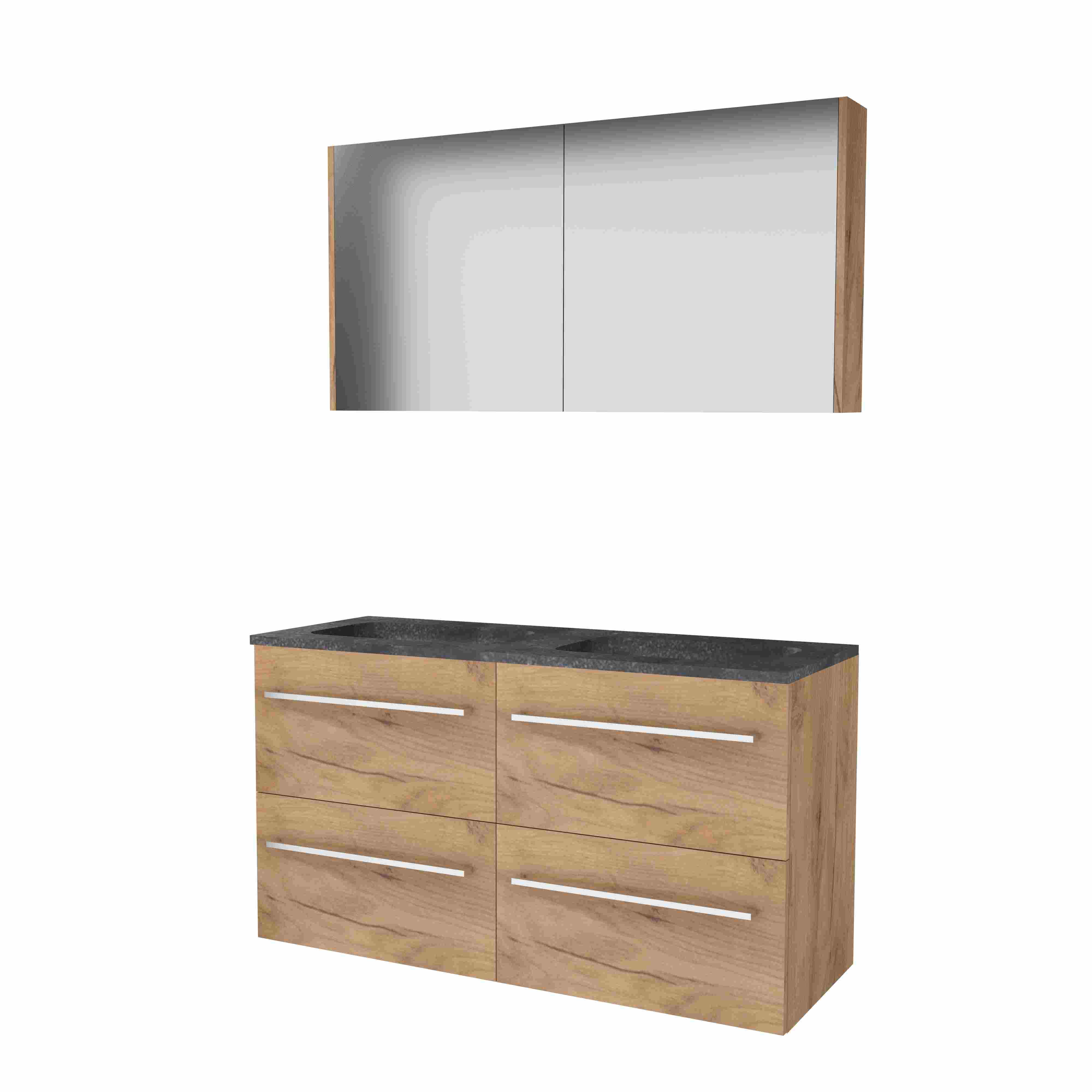 Basic Comfort 46 onderk. m. gr. incl. 4 la + hardst. wast. z. krgt. incl. sp.kast B1200xD460 Whisky Oak / 1813385