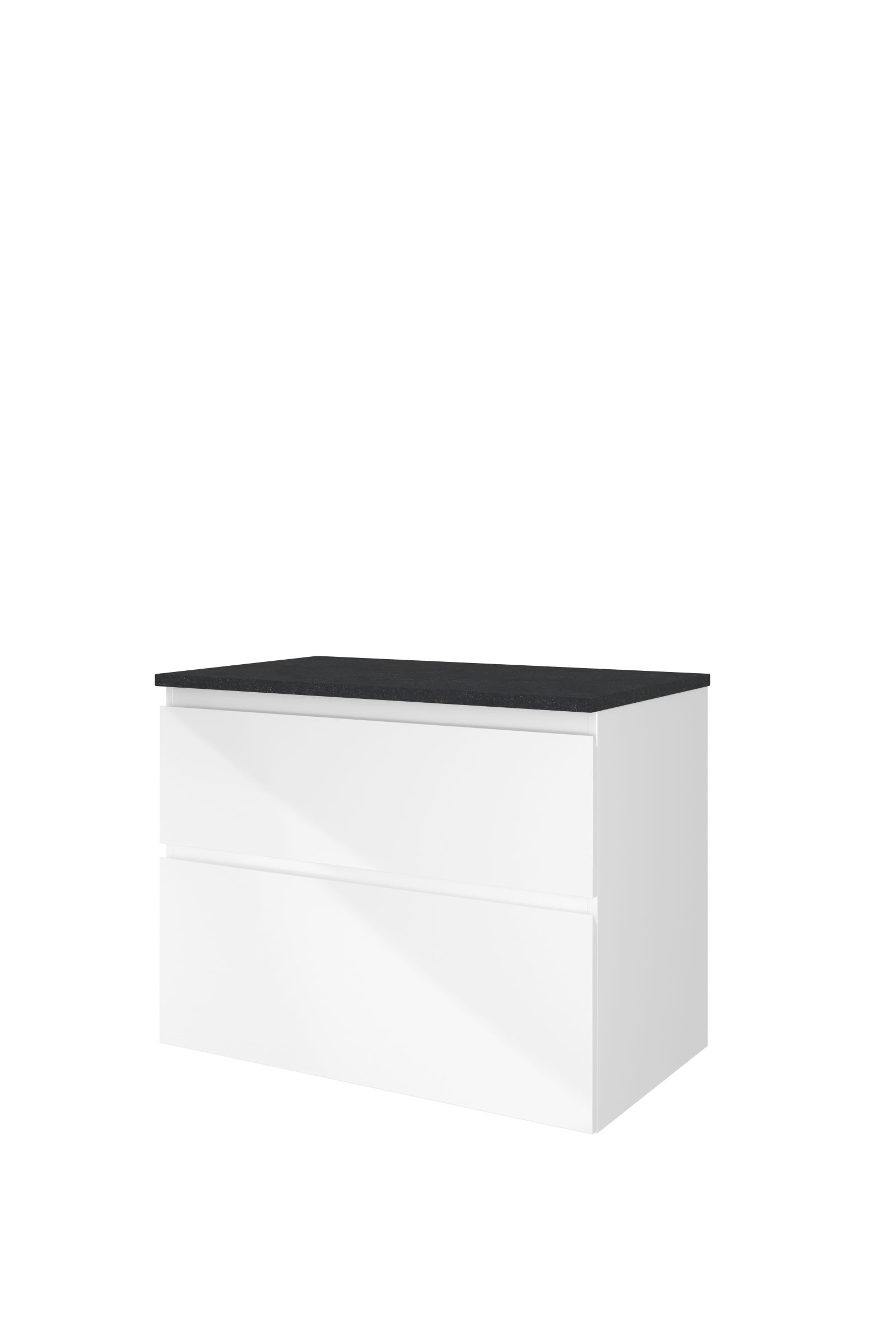 Proline Top afdekplaat hardsteen onderk. a-symm. DBSC80GW H620xB800xD460 Glans wit / Blue stone