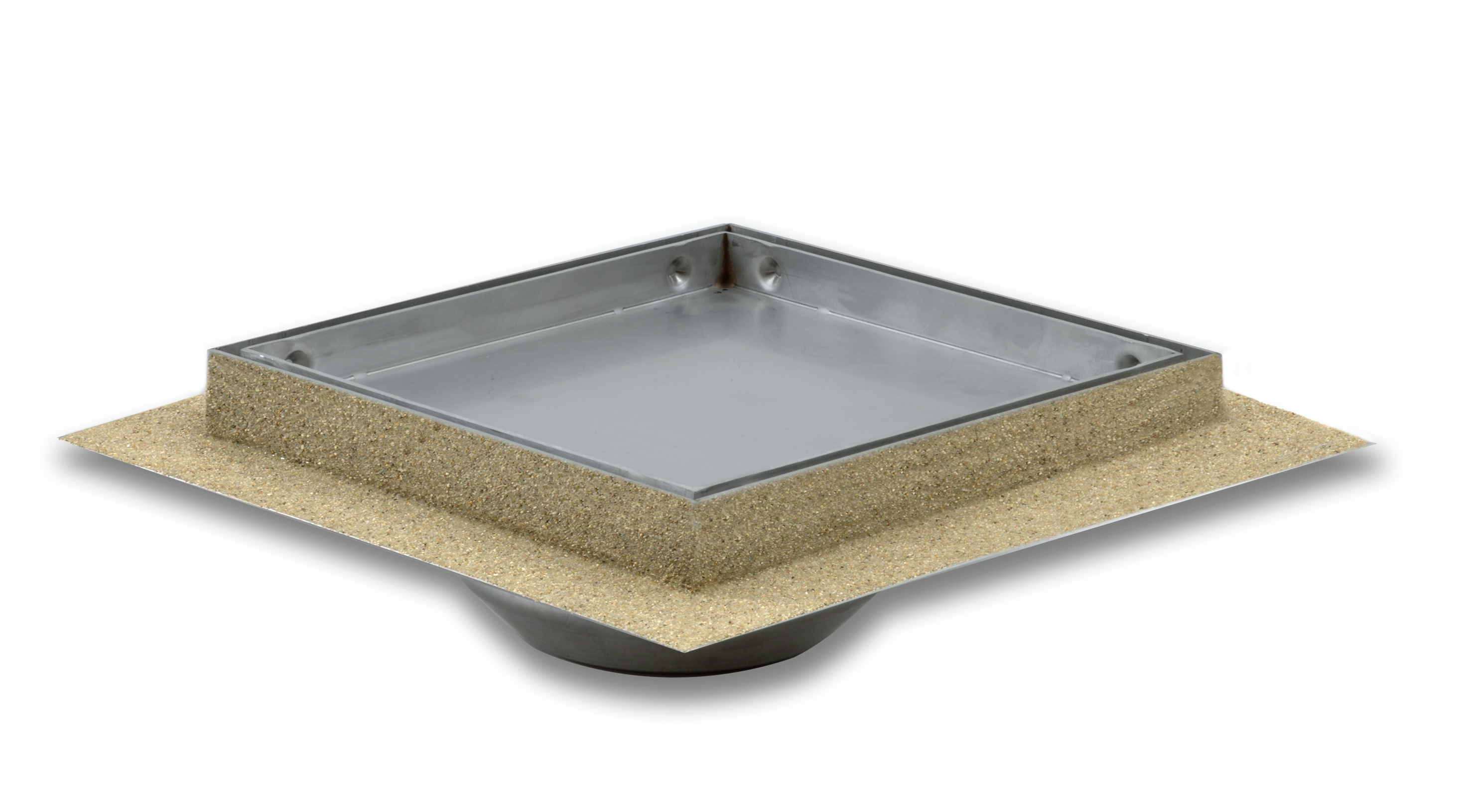 Aquaberg RVS put m/RVS deksel onder uitlaat 481515 15x15cm