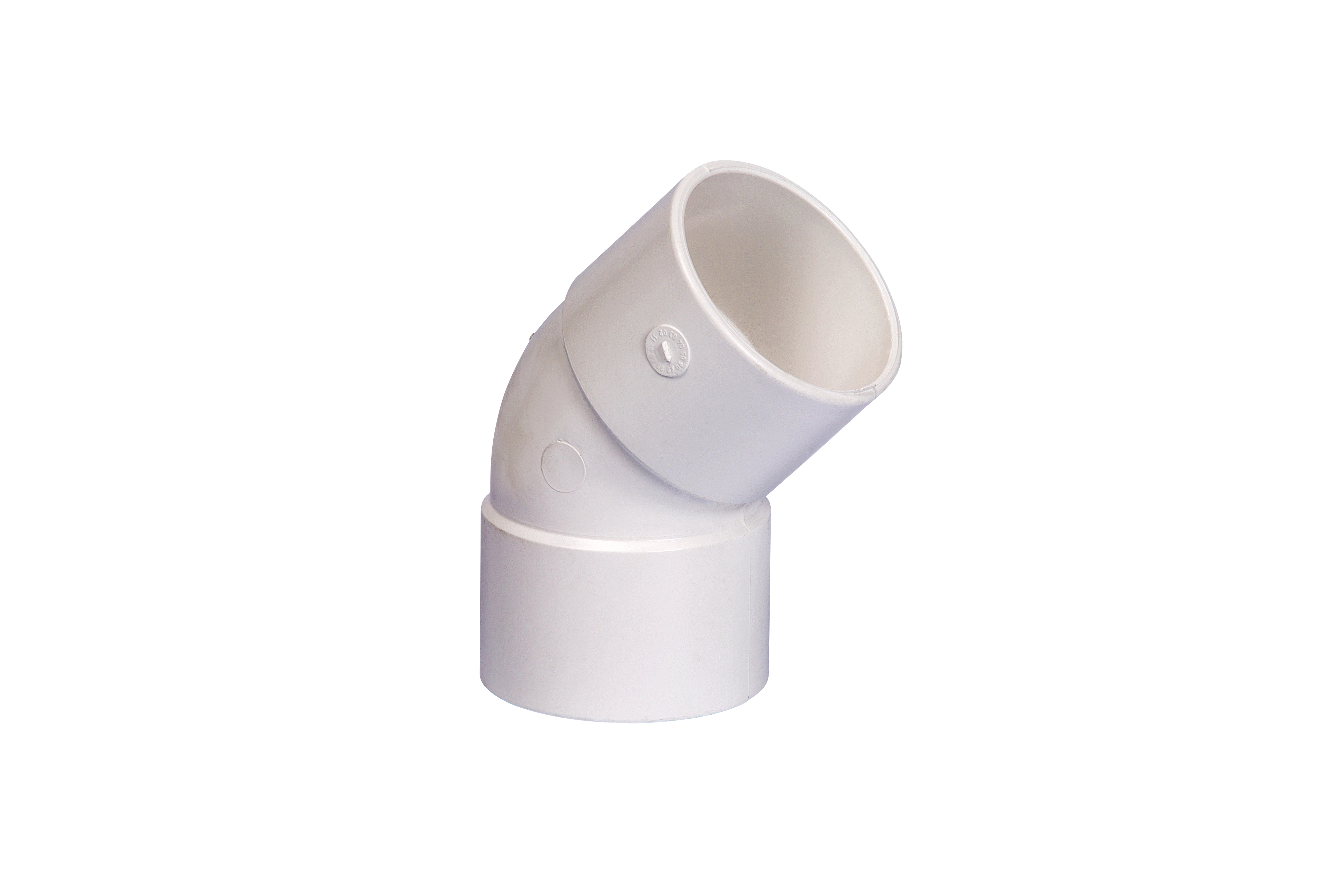 Lijm bocht 45G  40 m/m WIT 1196900552