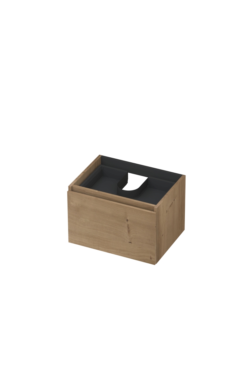 INK Fineer onderkast 1L m. binnenla gr.loos houten keerlijst fineer 1221302 Ash grey H400xB600xD450