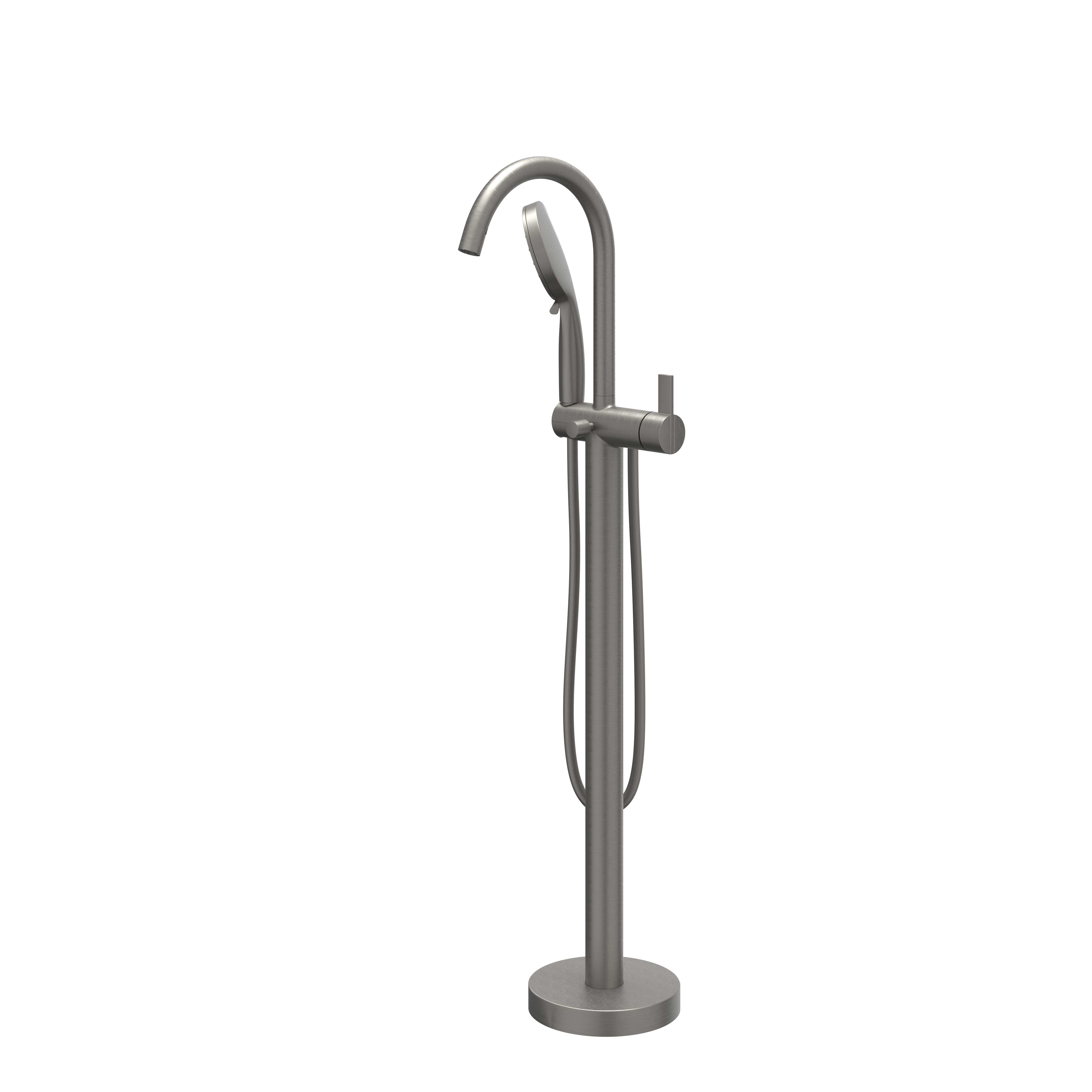 IVY Pact Badkraan vrijstaand m/draaibare uitloop en 3-standen handd 6303086 gebr. metal black PVD