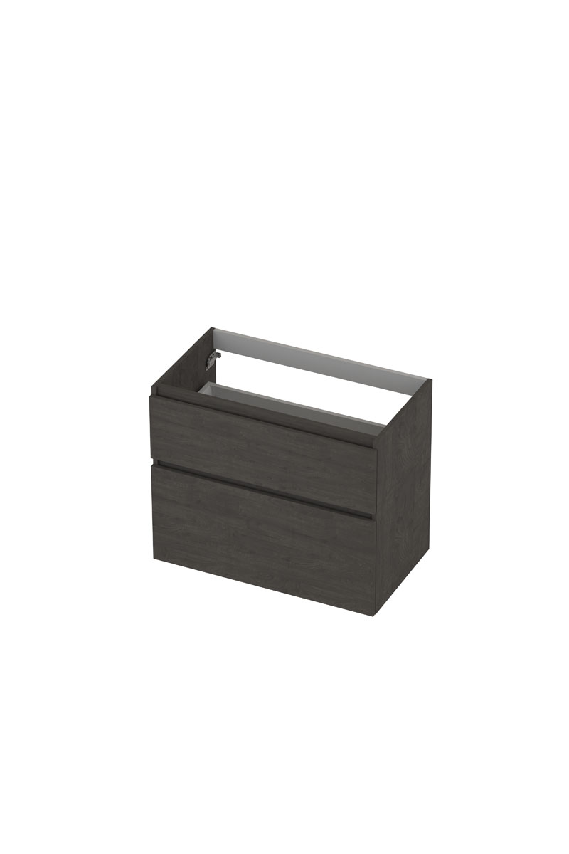 INK onderk. 2 la GL hout decor m. houten keerlijst a-symm. B800xD450xH650 Oergrijs / 1257926