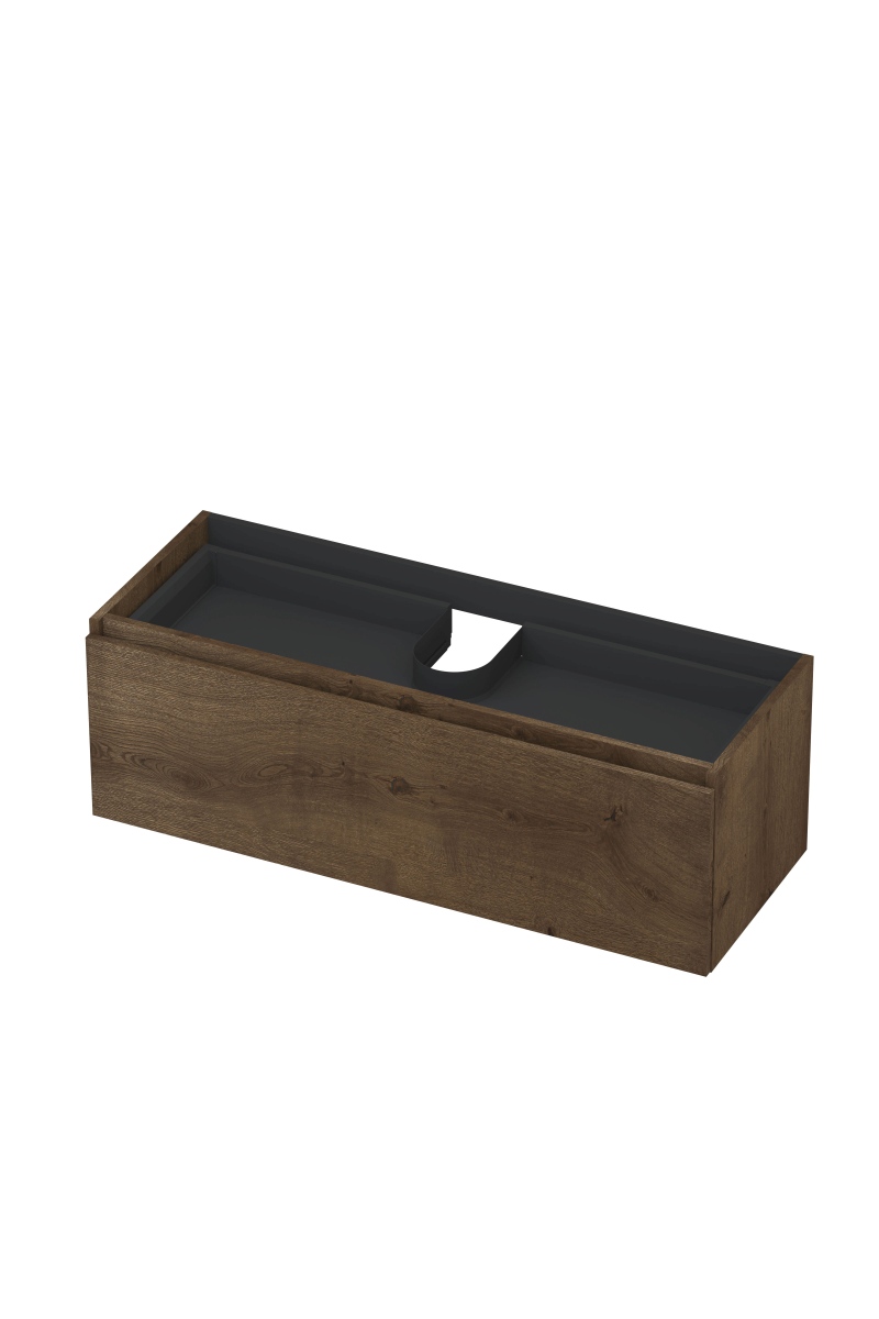 INK Fineer onderkast 1L m. binnenla gr.loos houten keerlijst fineer 1221353 Chocolate H400xB1200xD450