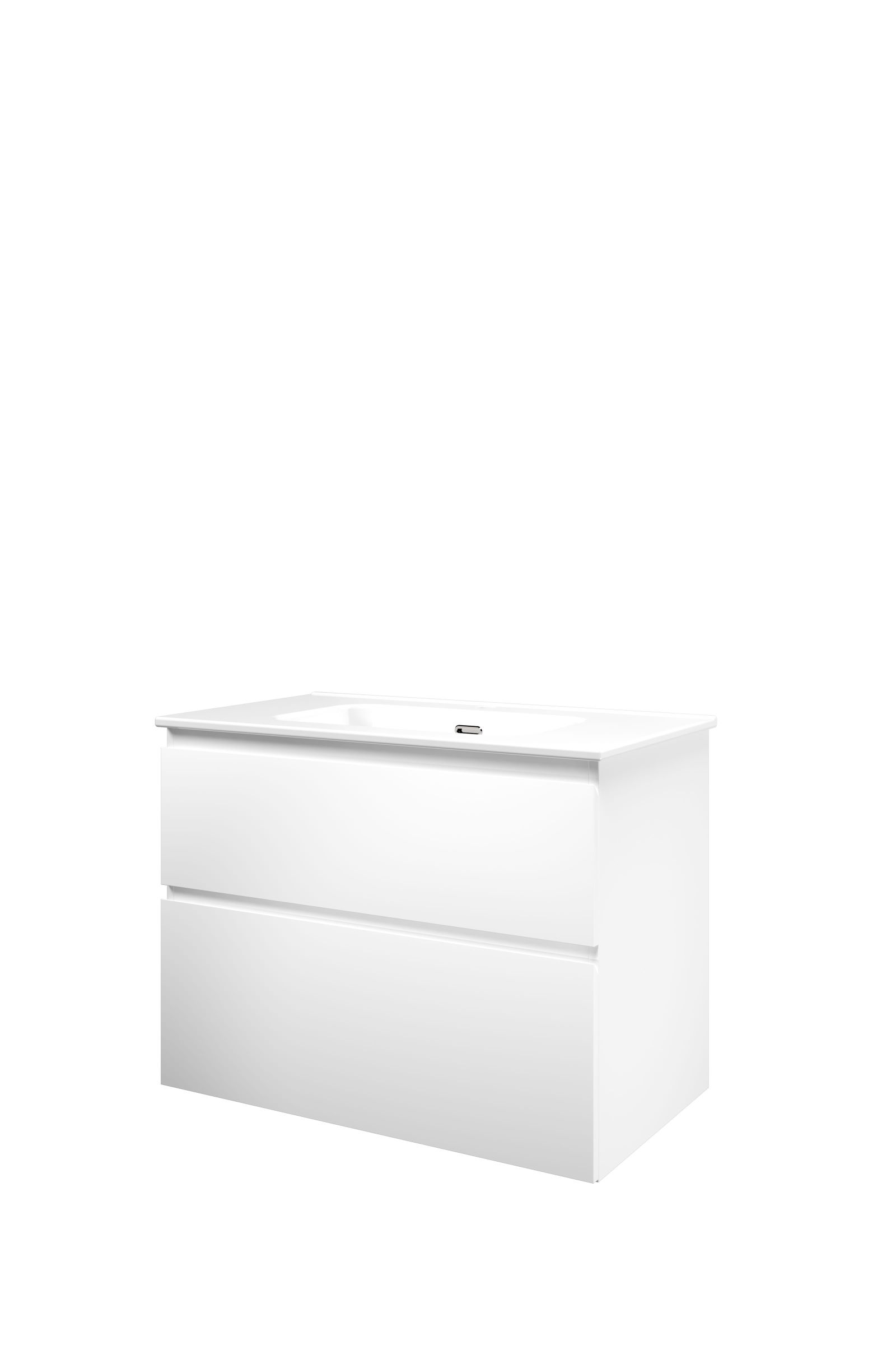 Proline set porselein Elegant wast. met 1 krgt. en onderk. a-sym. TGWC801MW Mat wit/Glans wit H620xB800xD460