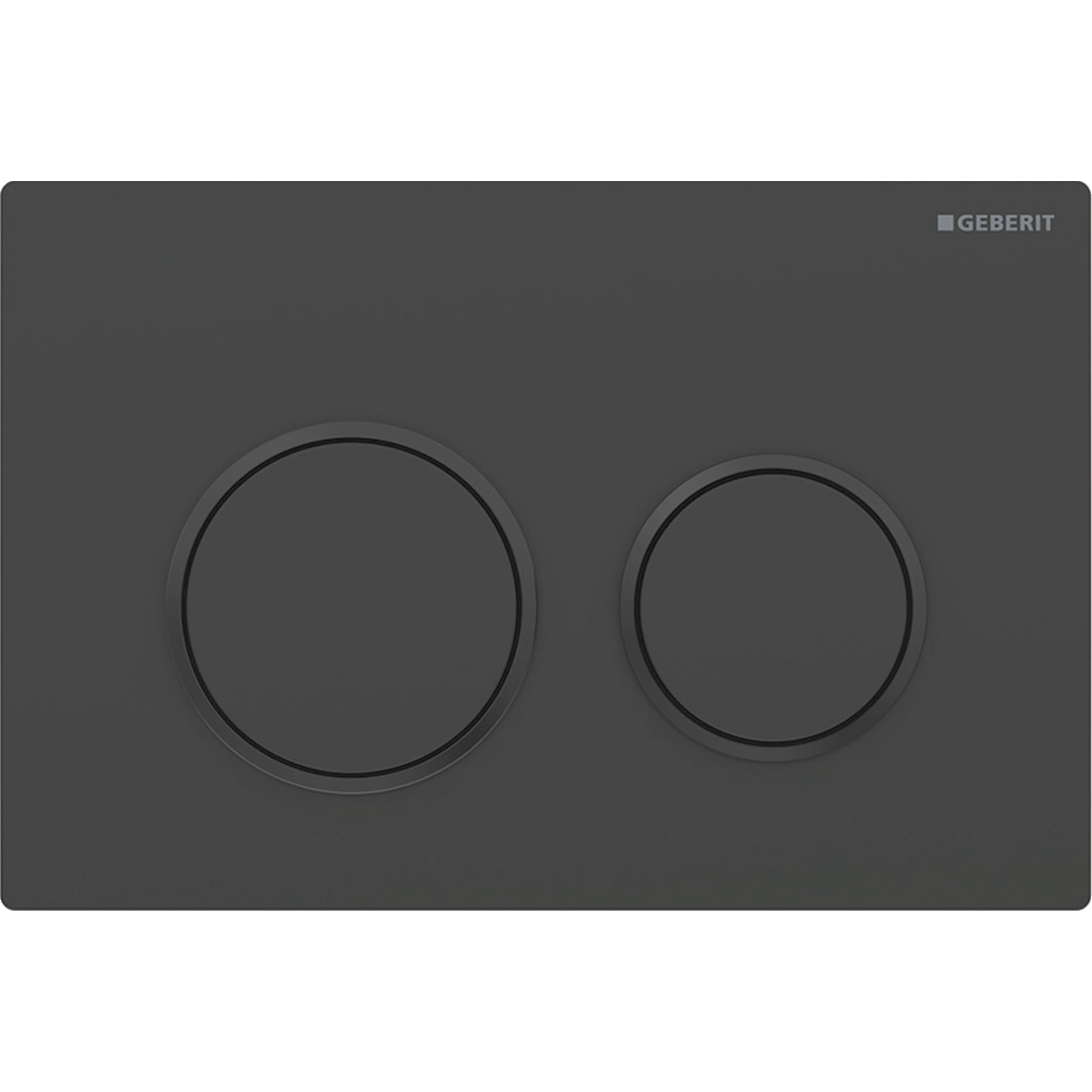 Geberit Omega20 bedieningsplaat 2- toets round matzwart - zwart - matzwart 115.085.16.1