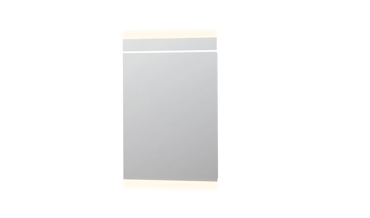 INK SP6 spiegel met horiz. geint. LED verl. en ind. boven en onder verl. en sensorschak. 8408400 Alu H800xB600xD40
