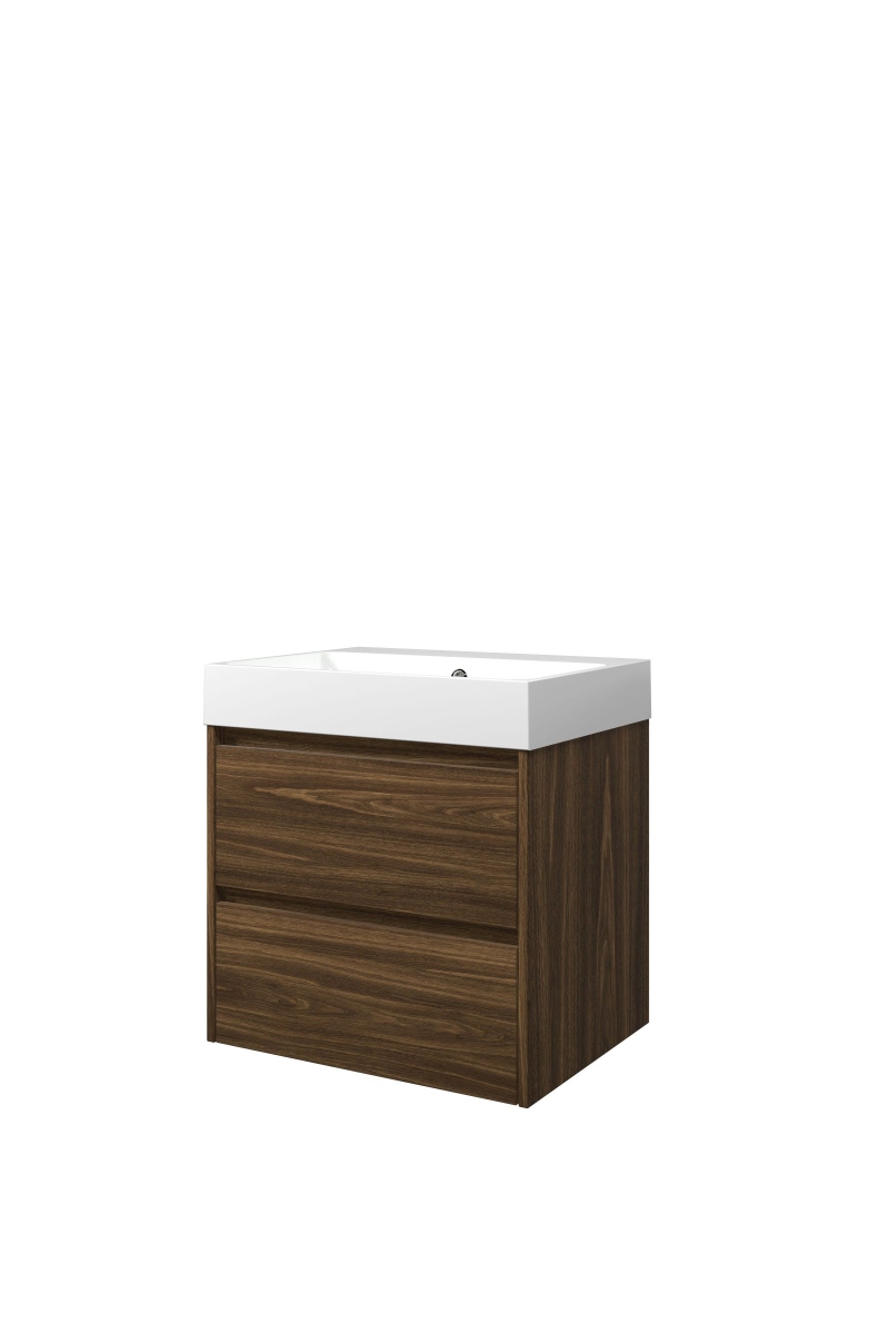 Proline set polystone Loft wast. z. krgt. en onderk. sym. 1816803 Cabana oak/Glans wit H620xB600xD460