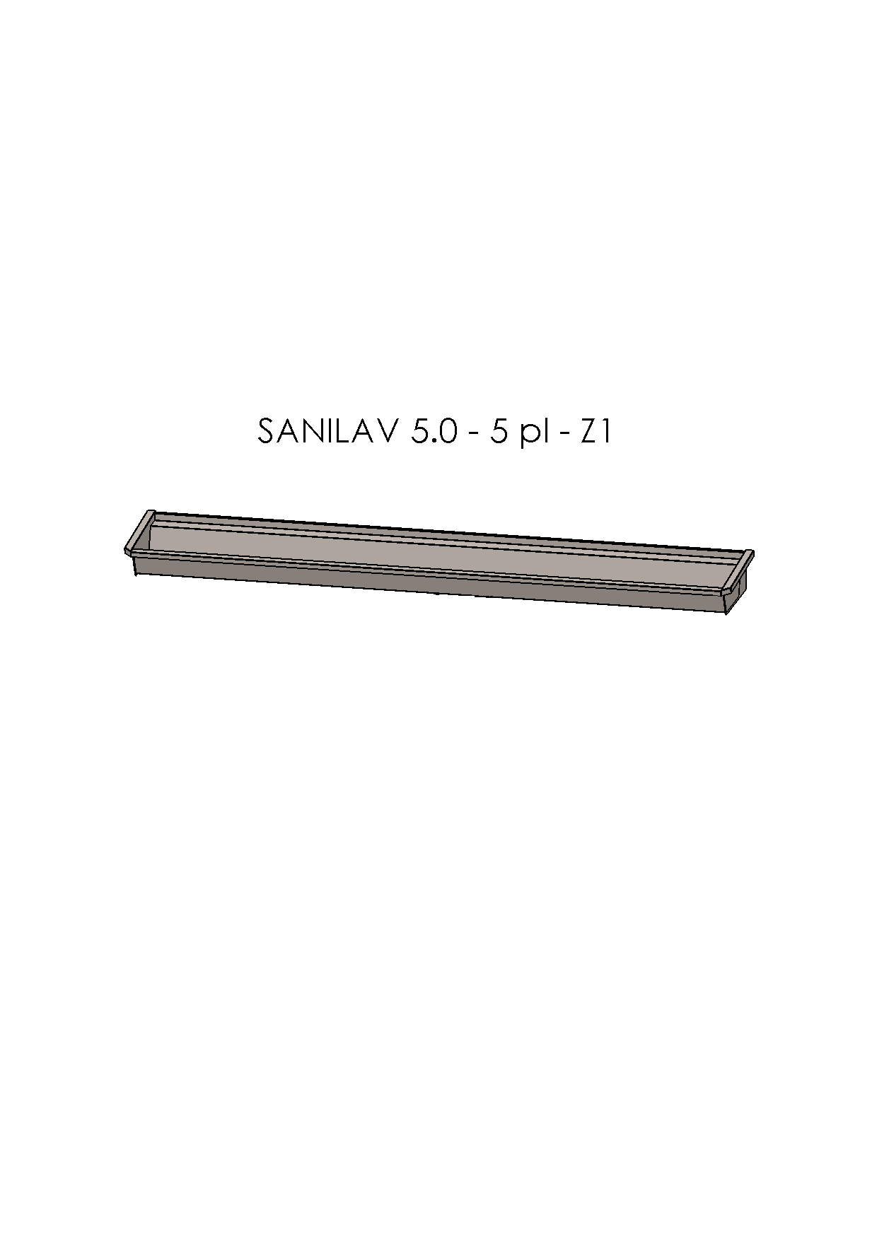 Intersan Sanilav muurwastrog rvs 5p 300 z/krn SANILAV 5.0-5-Z1