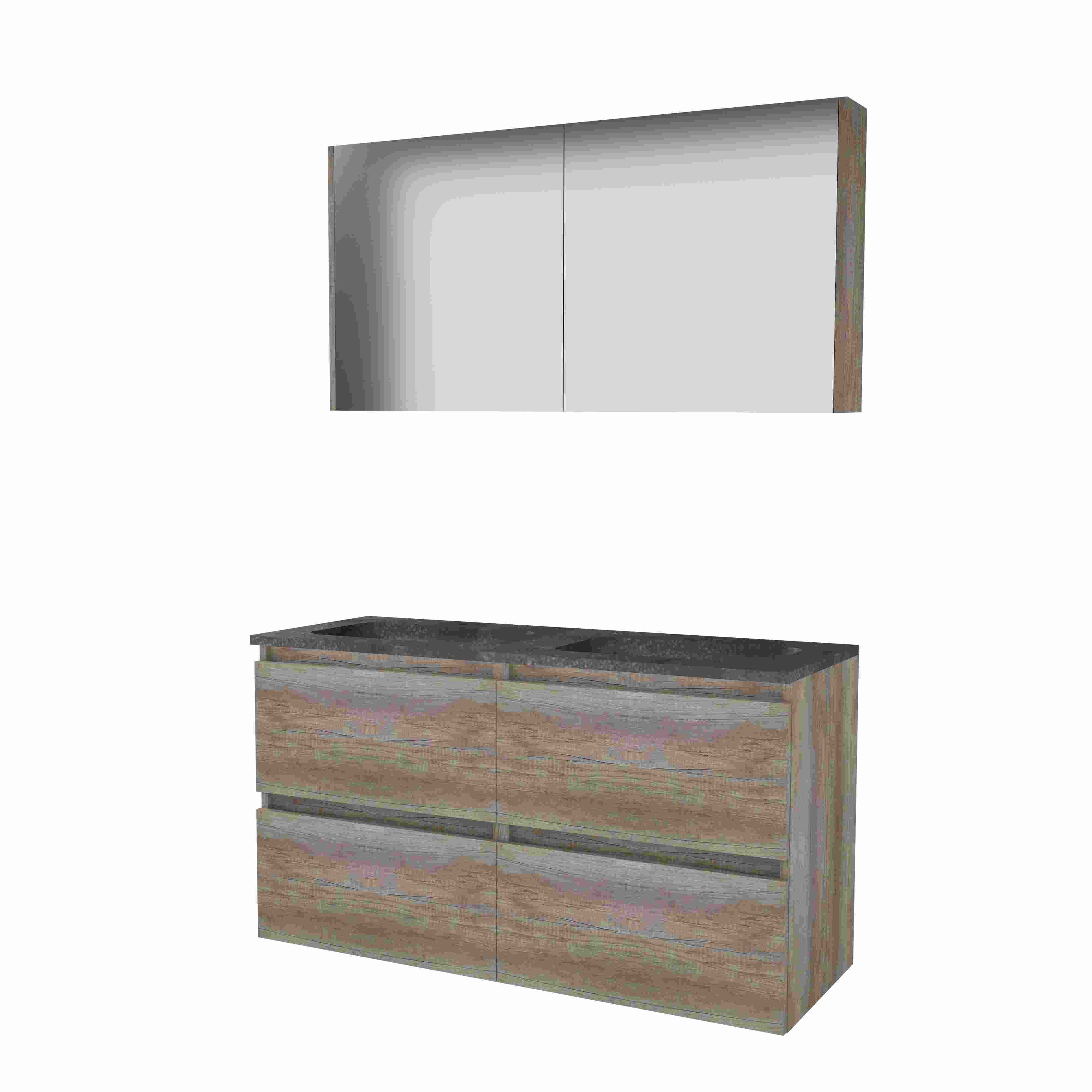 Basic Comfort 46 onderk. GL incl. 4 la + hardst. wast. incl. 2 krgt. incl. sp.kast B1200xD460 Scotch Oak / 1813179