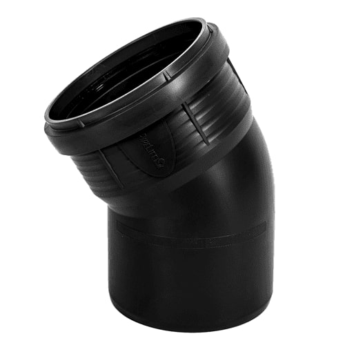 PP Master bocht 90 30gr mof/spie zwart 3496103038