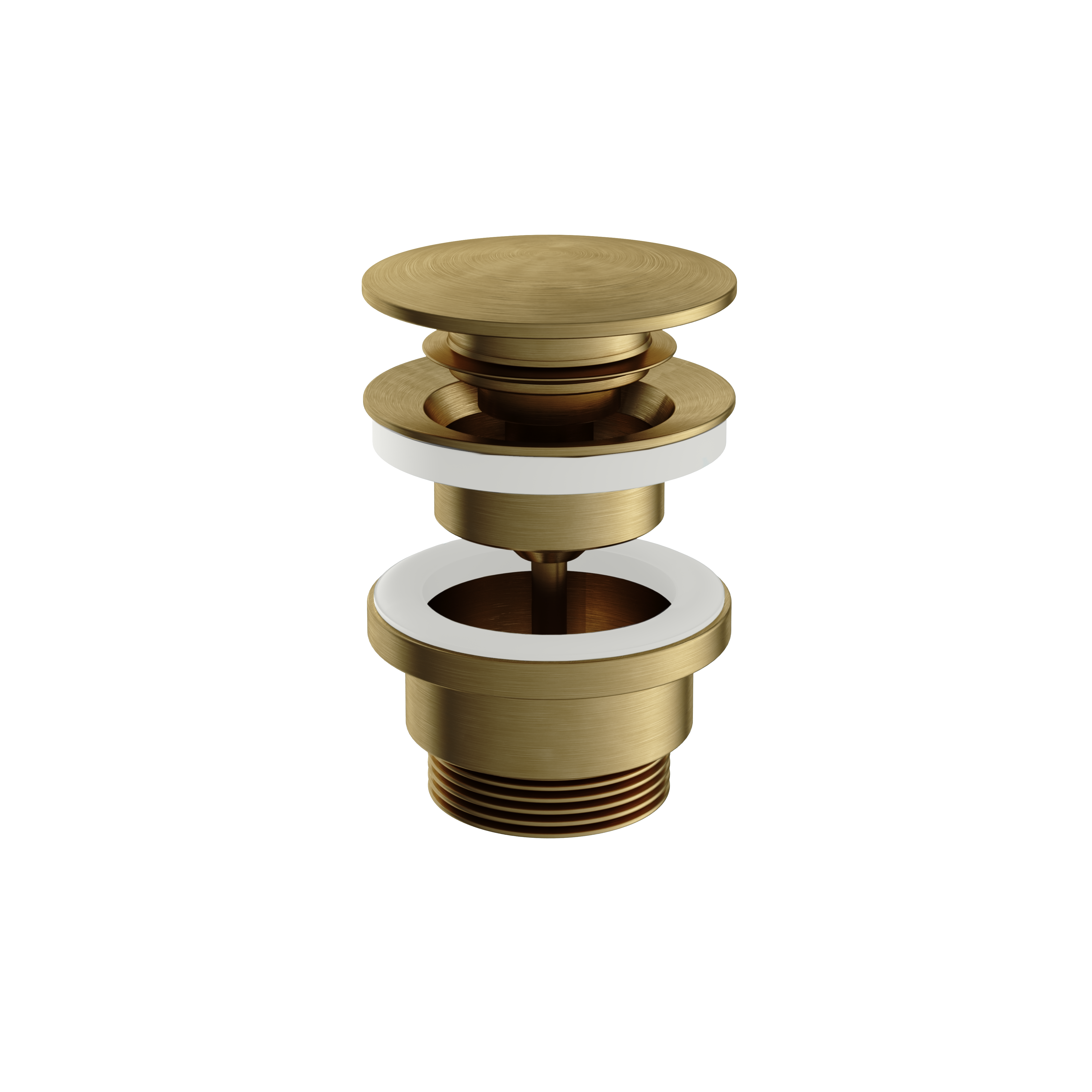 Hotbath Archie clickplug met schroef rond AR710BBP Geborsteld Messing PVD