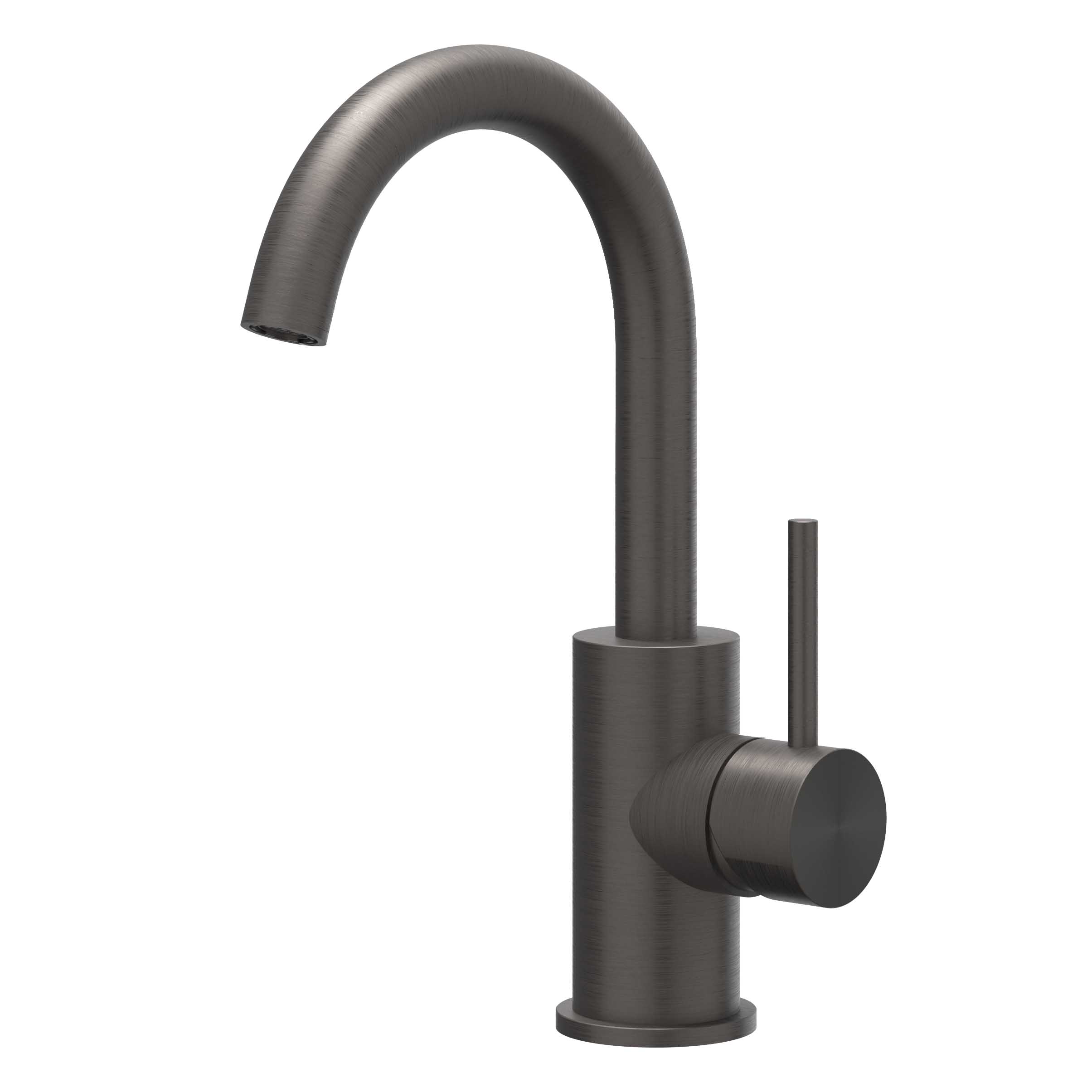 IVY Concord Wastafelmengkraan opbouw met draaibare uitloop coldstart 6100264 RVS316 gebr. carbon black PVD
