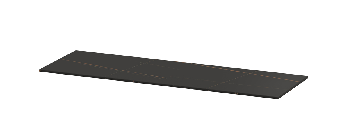 INK Afdekplaat van keramische slab zonder uitsparing H10xB1400xD450 Lauren black mat / 210242
