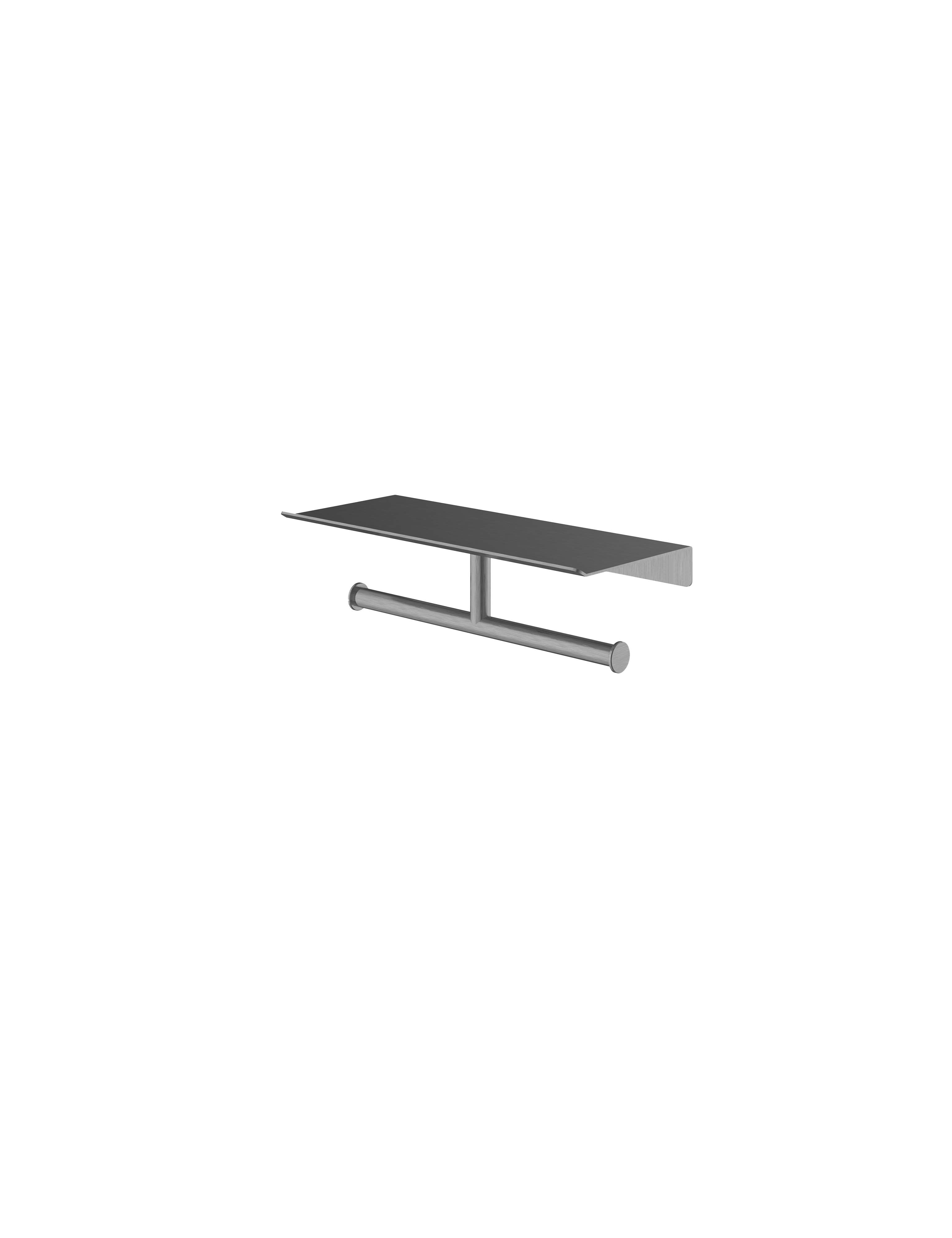 Hotbath More dubbele rolhouder voor planchet serie SHA05BGP Geborsteld gunmetal PVD