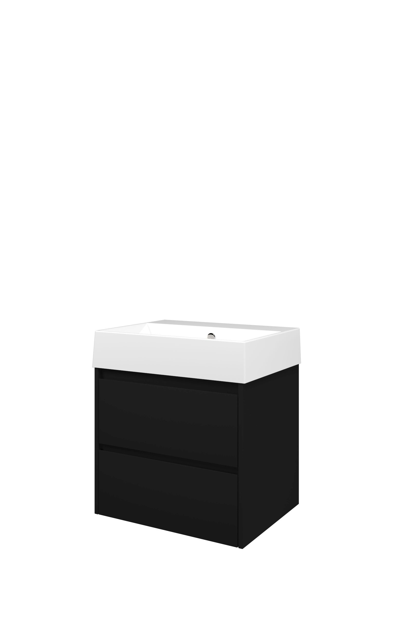 Proline set porselein Loft wast. z. krgt. en onderk. sym. 1815406 Mat zwart/Glans wit H620xB600xD460