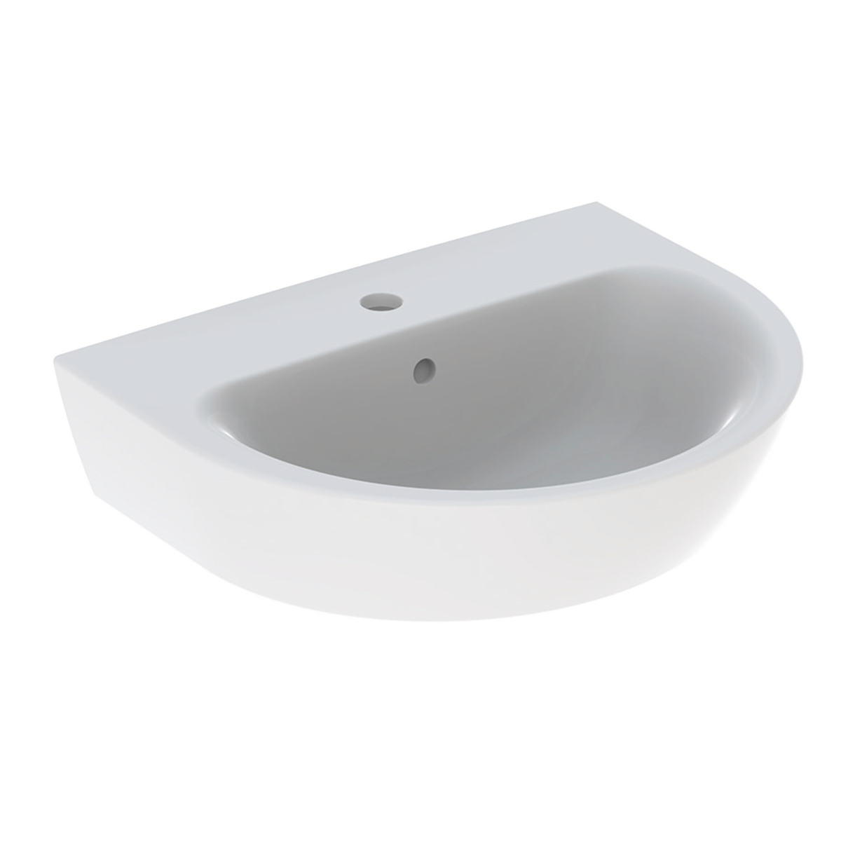 Geberit Renova wastafel 55x45cm m.krgt. m.overl. 500.369.01.8 Wit KeraTect