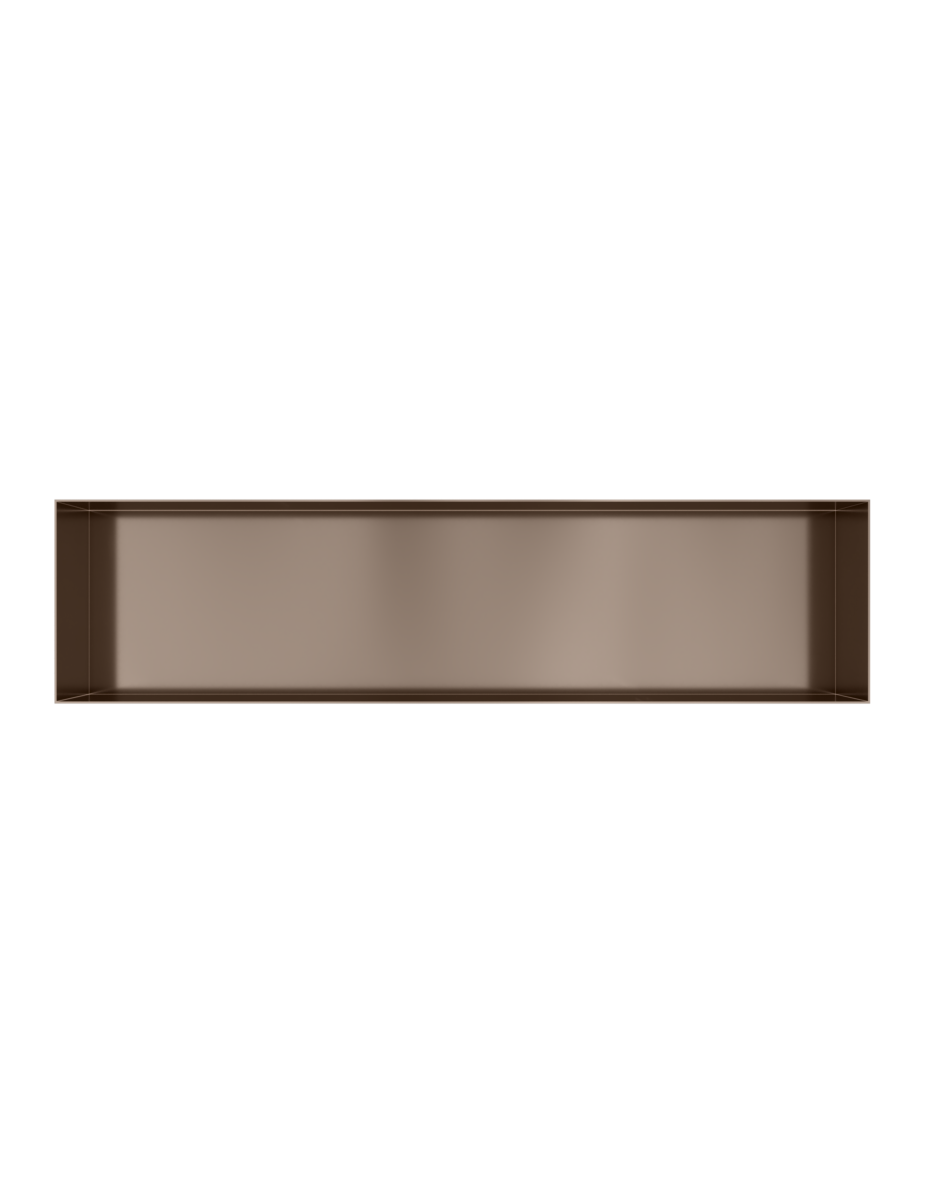 Hotbath More inbouwbox of inbouwnis 30x120x10cm frameless BOX120FTB Tuscan bronze