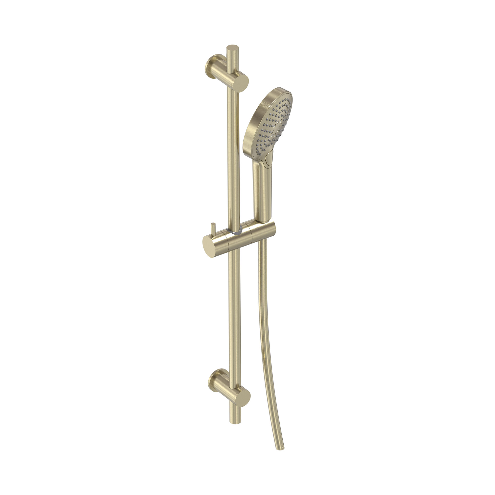 MAY Glijstangset met 3-standen handdouche doucheslang en glijstang 70cm 6804054 Geborsteld mat goud PVD