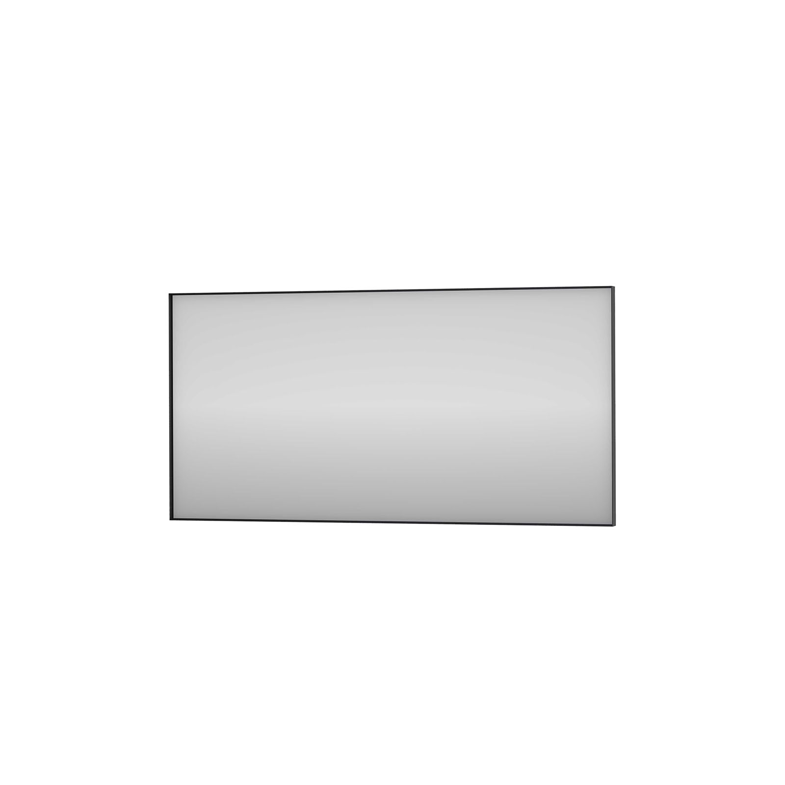 Proline Framed Vlakke spiegel in mat zwart kader 8401557 Spiegel H600xB1200xD40