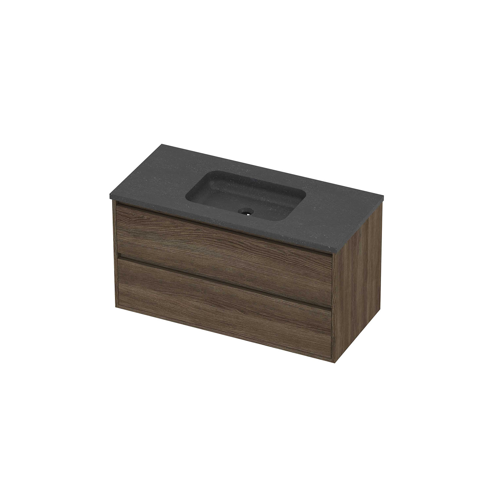 Proline Set hardsteen Elegant wast. midden z. krgt. en onderk. greepl. 2 la sym. in kader RBSE100M0VO Blue stone/Vital oak 100x46x54
