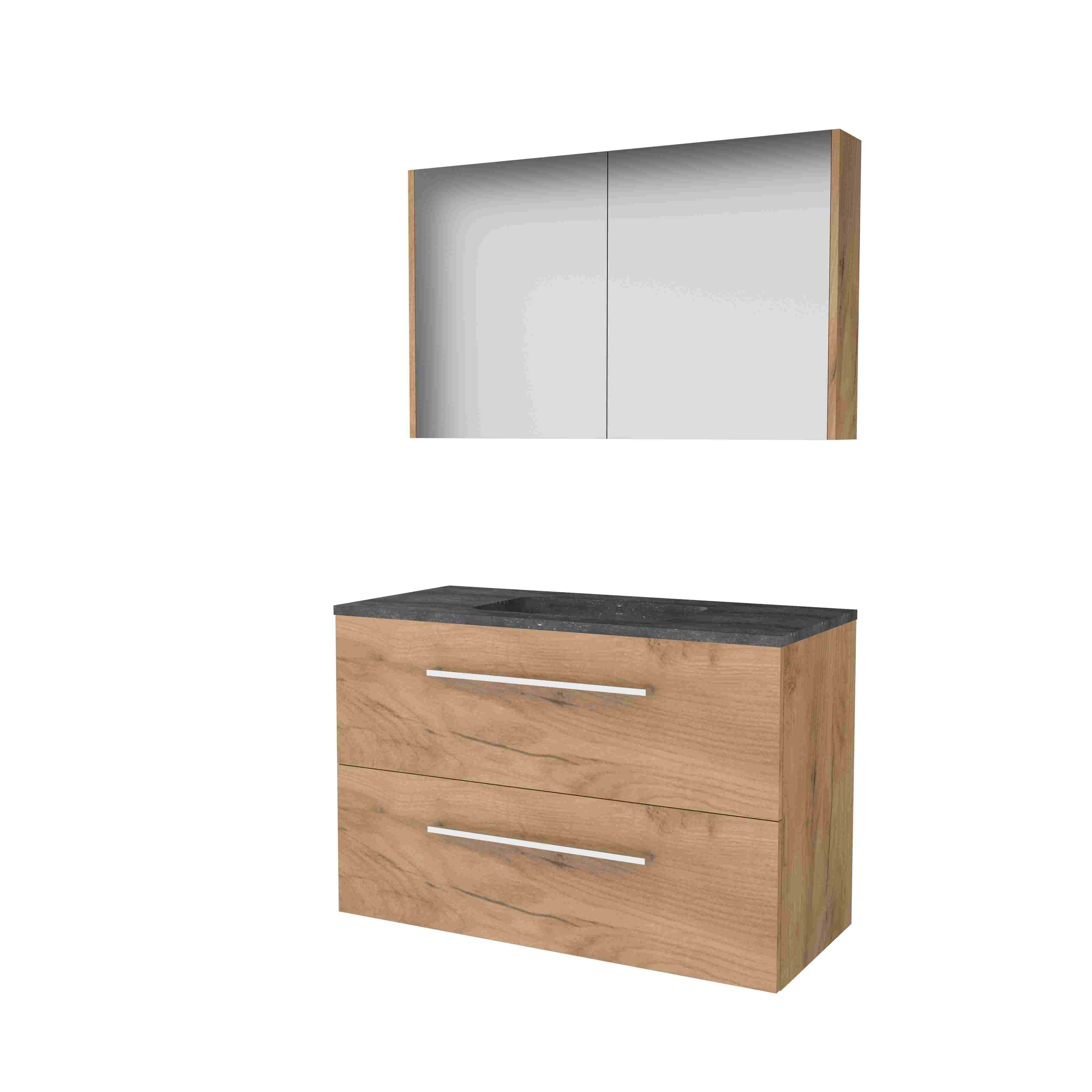 Basic Comfort 46 onderk. m. gr. incl. 2 la + hardst. wast. z. krgt. incl. sp.kast B1000xD460 Whisky Oak / 1813373