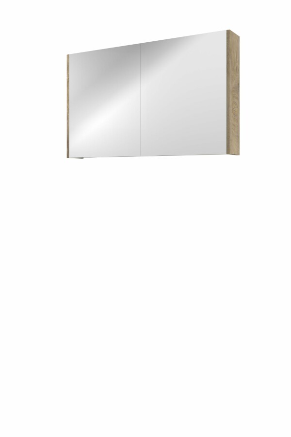 Proline spiegelkast Comfort met spiegel op plaat aan binnenzijde 2 deuren 1808651 Raw oak H600xB1000xD140