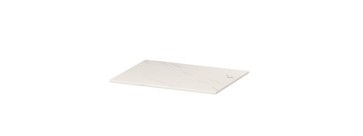 INK Afdekplaat van keramische slab zonder uitsparing H10xB600xD450 Calacatta mat / 210200