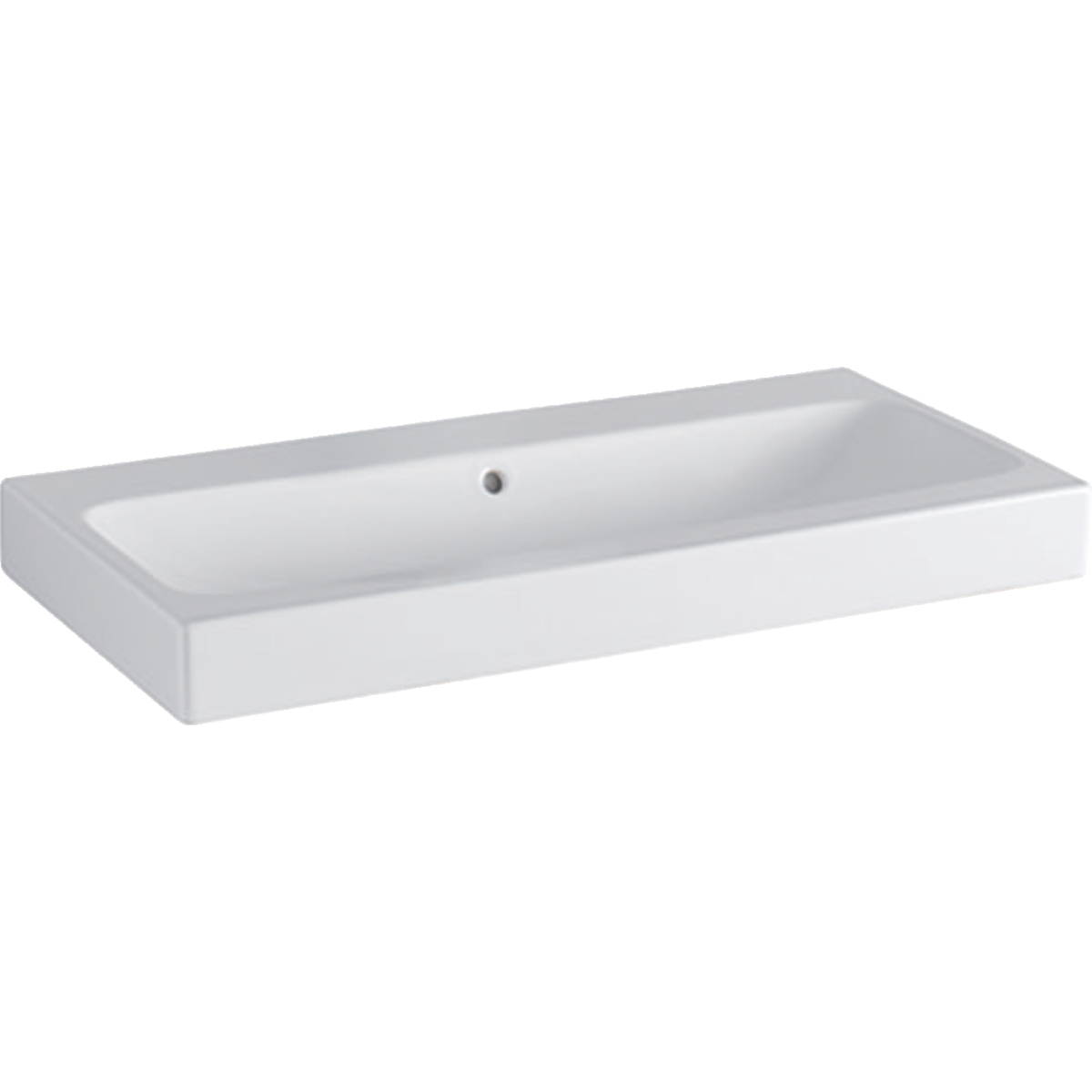 Geberit iCon wastafel 90x48.5cm z.krgt. m.overl. 124093600 Wit KeraTect