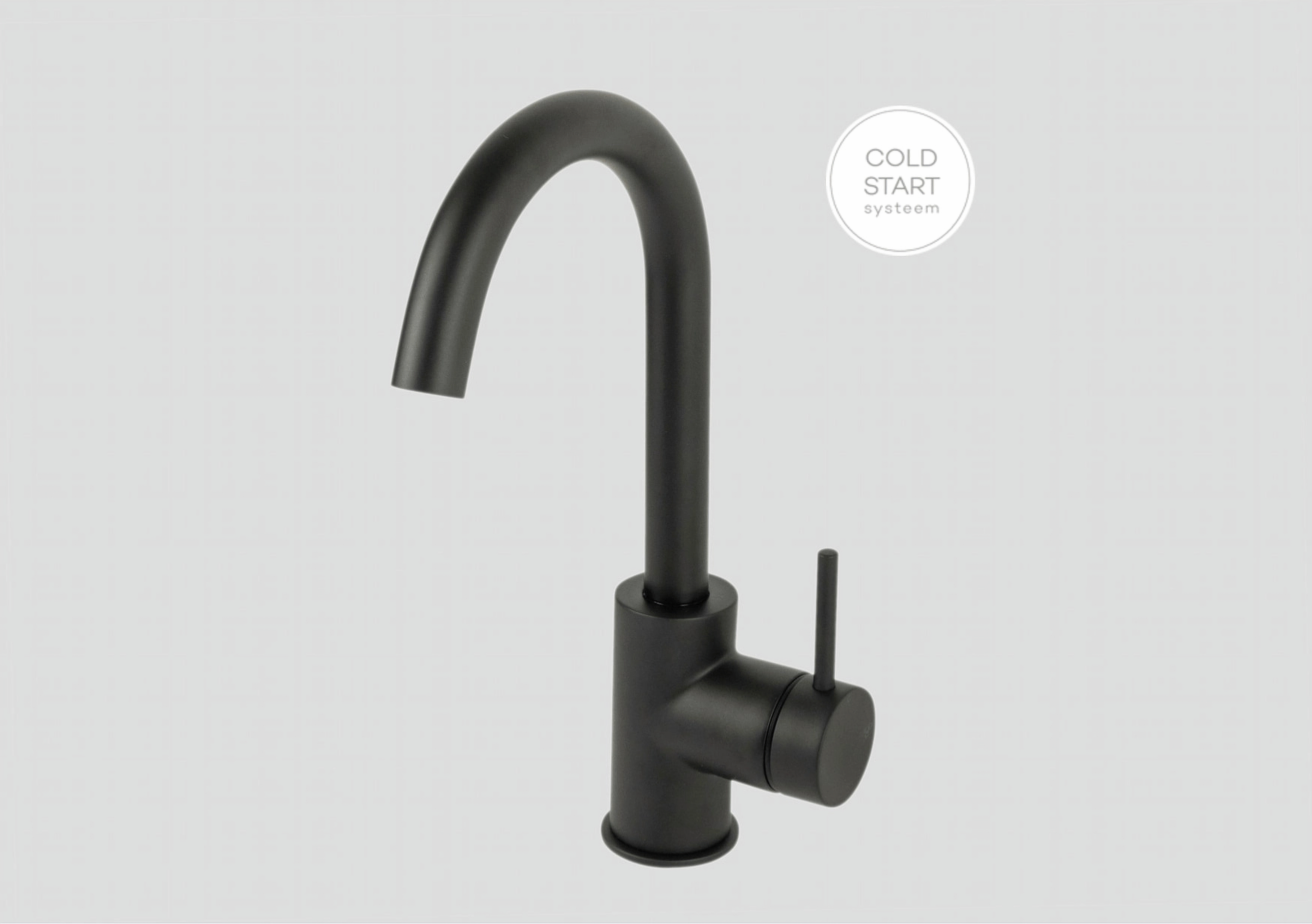 Lagoo Garda wastafelmengkraan met hoge draaibare uitloop G1110MB Matt Black