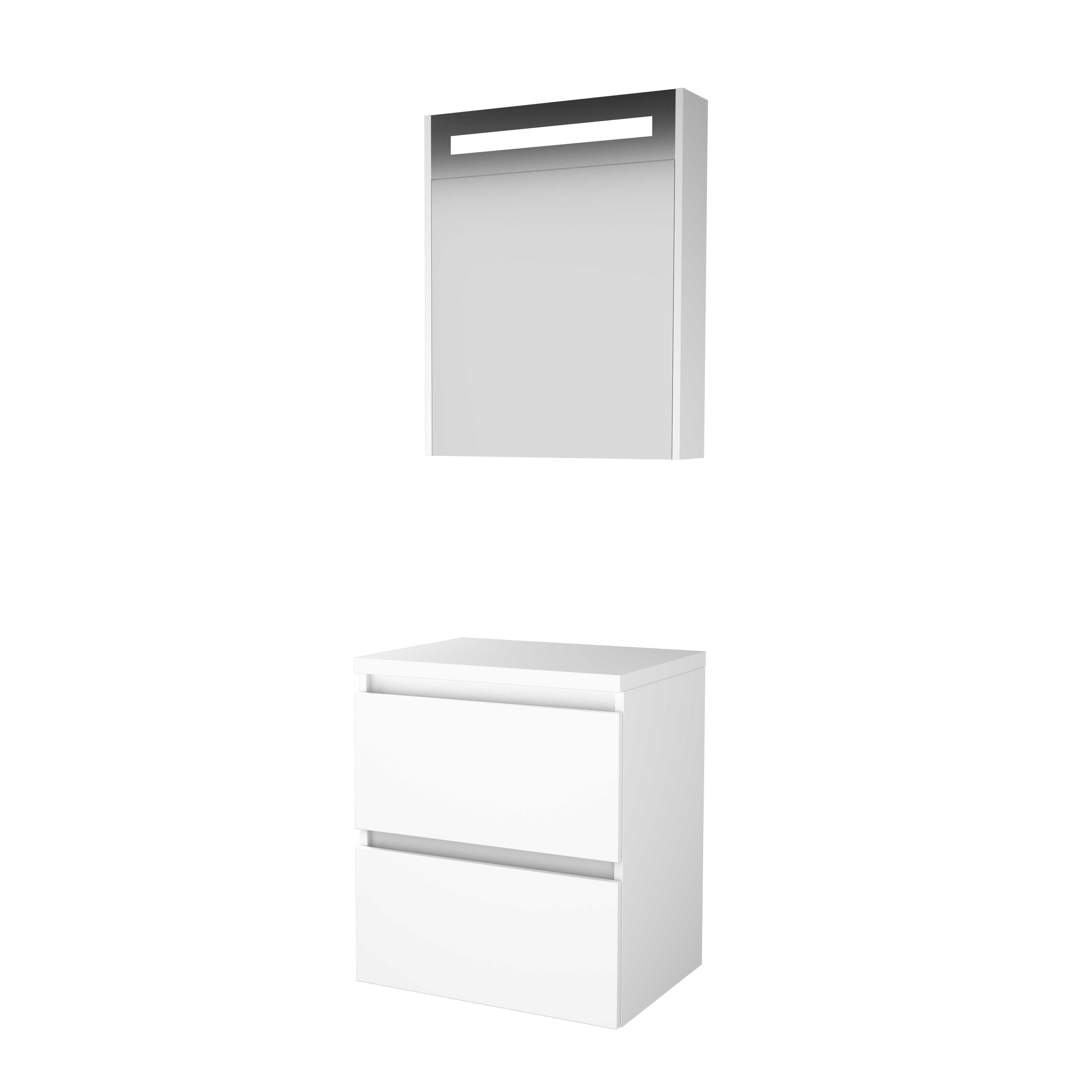 Basic Prem. 46 onderk. GL incl. 2 la + afdekplaat incl. sp.kast m. geint. Led B600xD460 Ice White / 1813531
