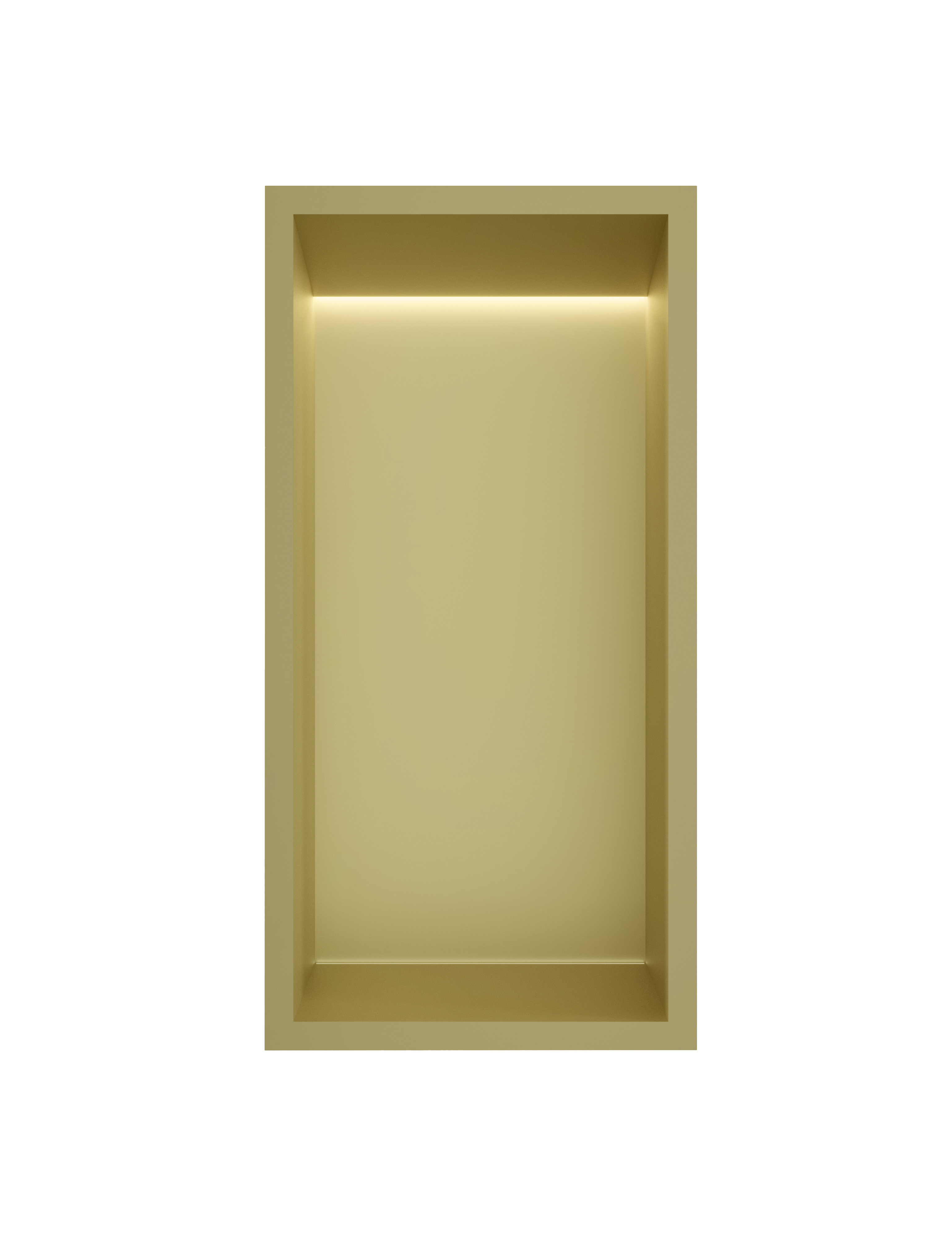 Hotbath More inbouwbox of inbouwnis 30x15x10cm with LED IP44 BOX015LBBP Geborsteld messing PVD