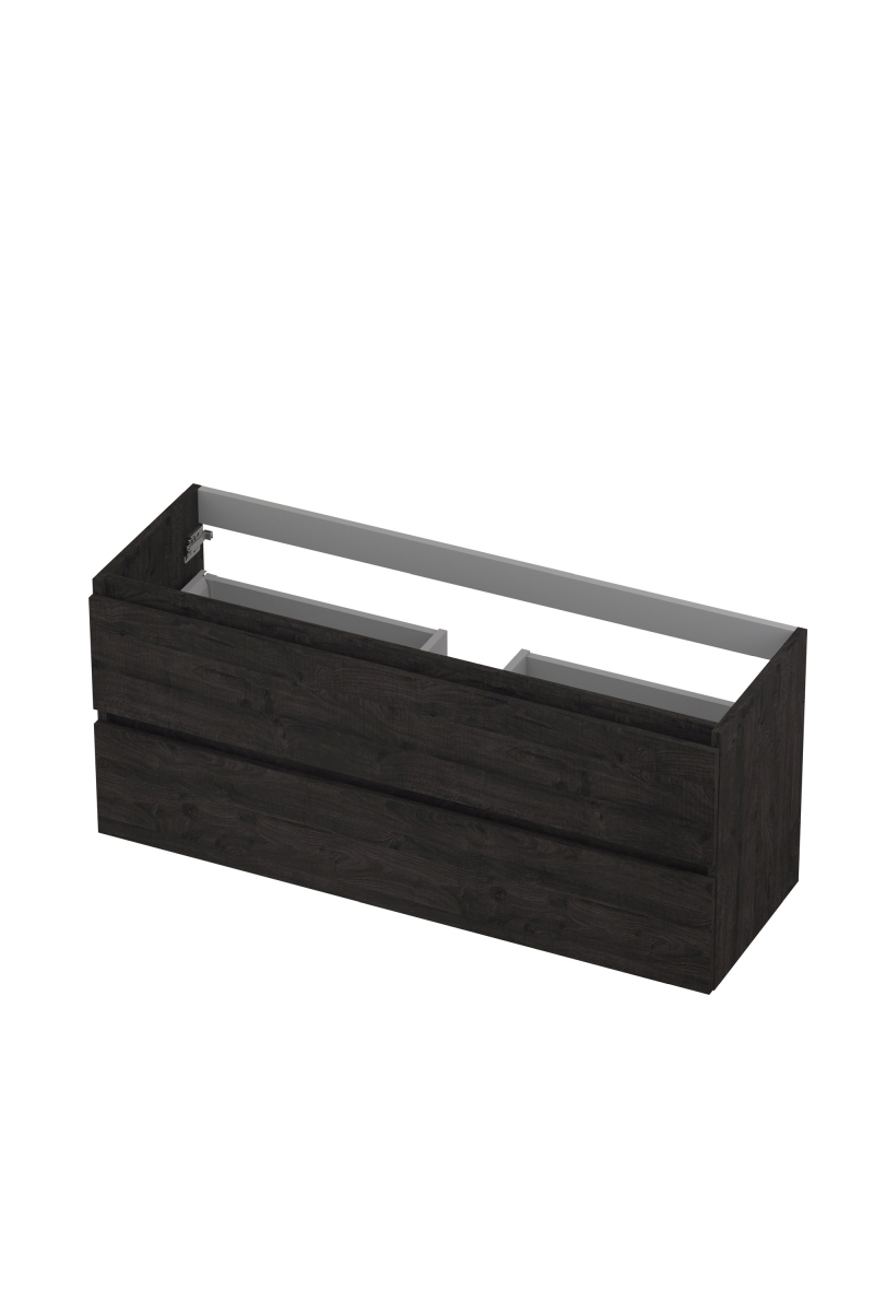 INK onderk. 2 laden greepl. met houten keerlijst 1257038 Houtskool eiken H520xB1200xD400