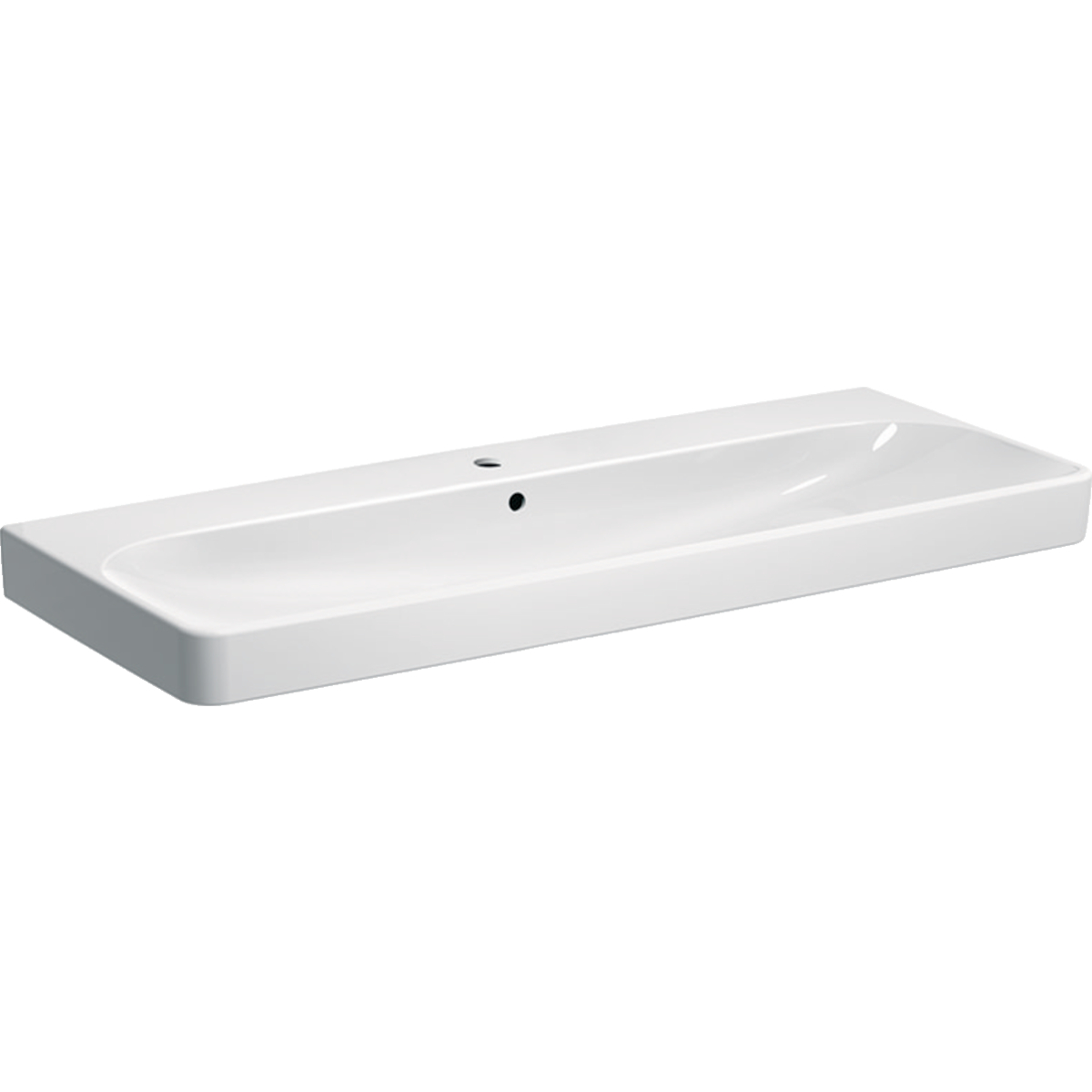 Geberit Smyle Square wastafel 120x48cm m.krgt. m.overl. 500.226.01.1 wit
